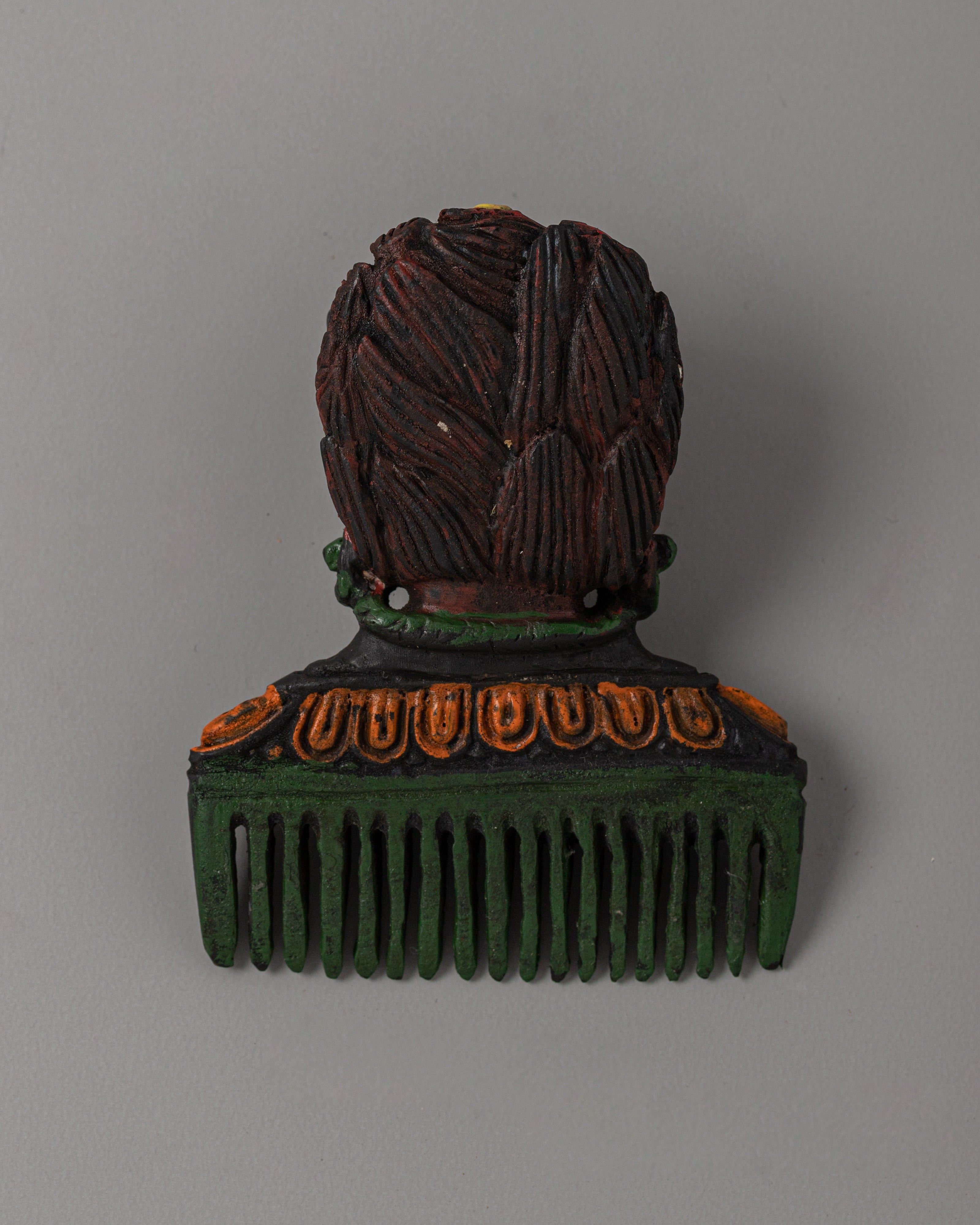 Hand-Carved Bhairav Head Decor | Spiritual Protection Idol