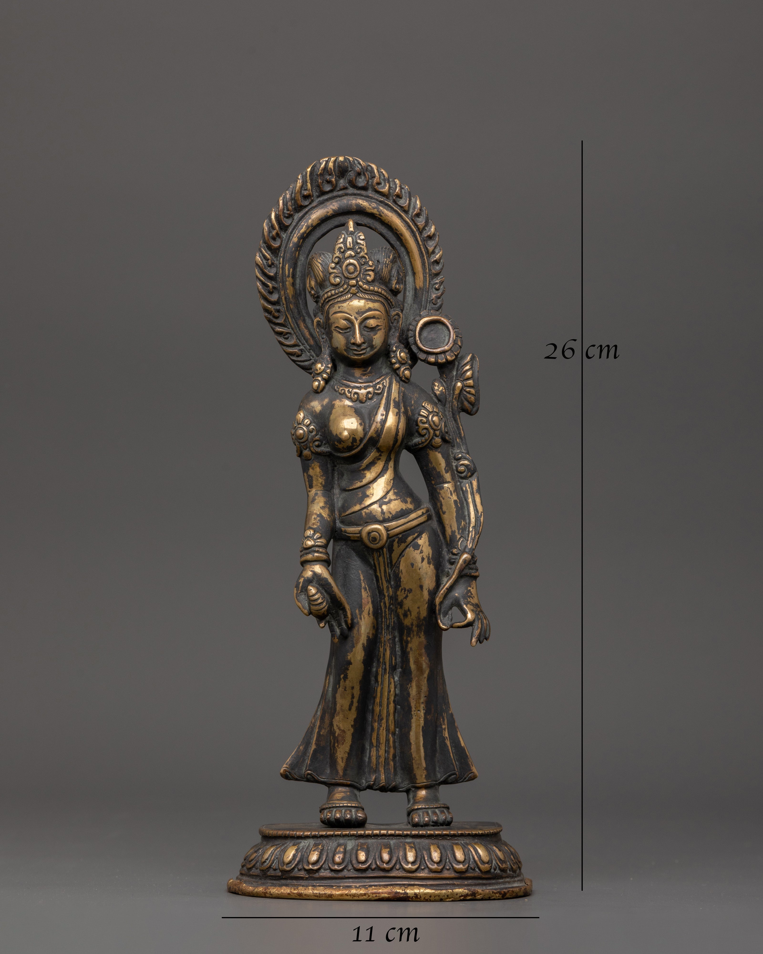 Tibetan Green Tara Sculpture | Handcrafted Buddhist Goddess Statue