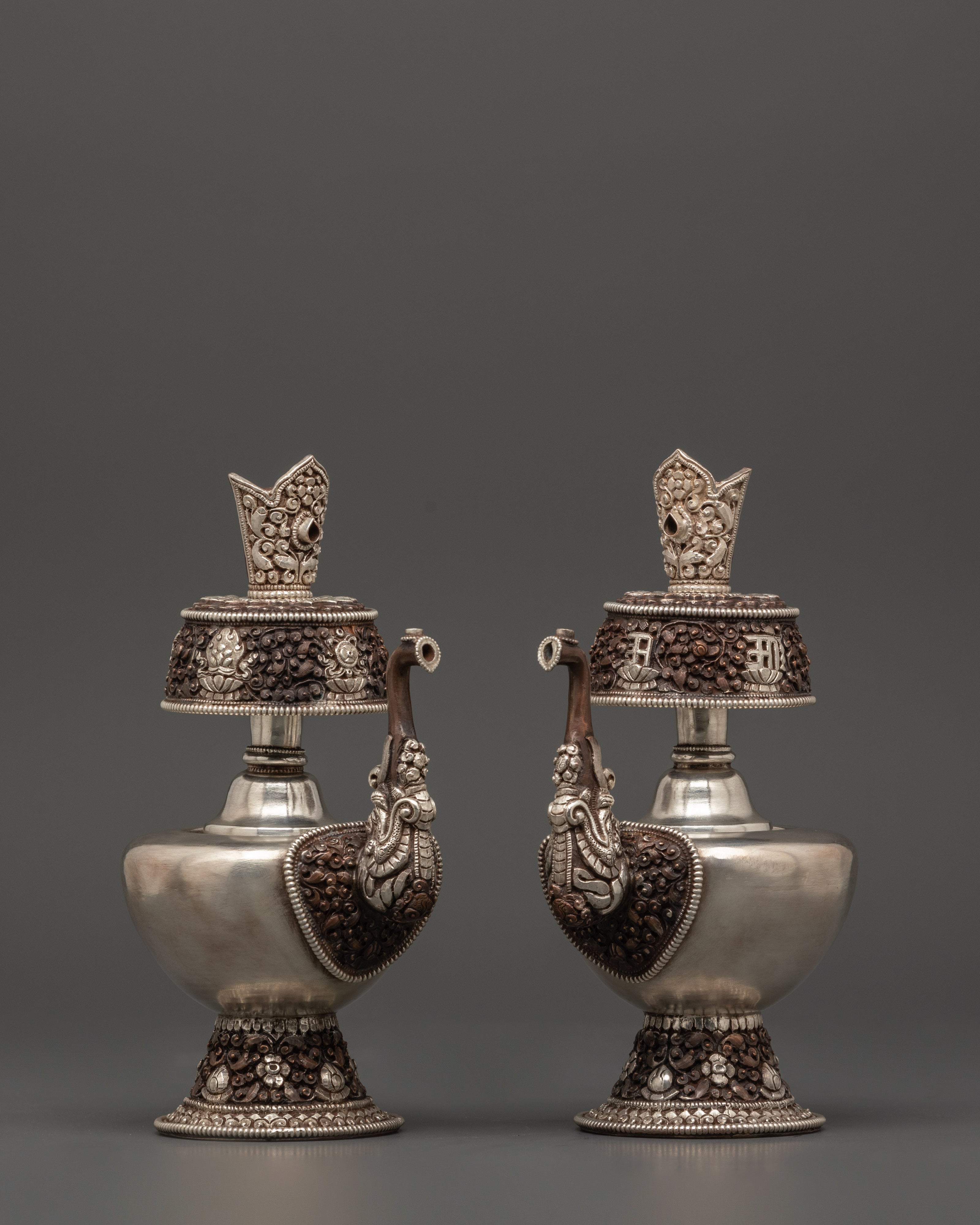Oxidized Copper Water Vase Bhumba set