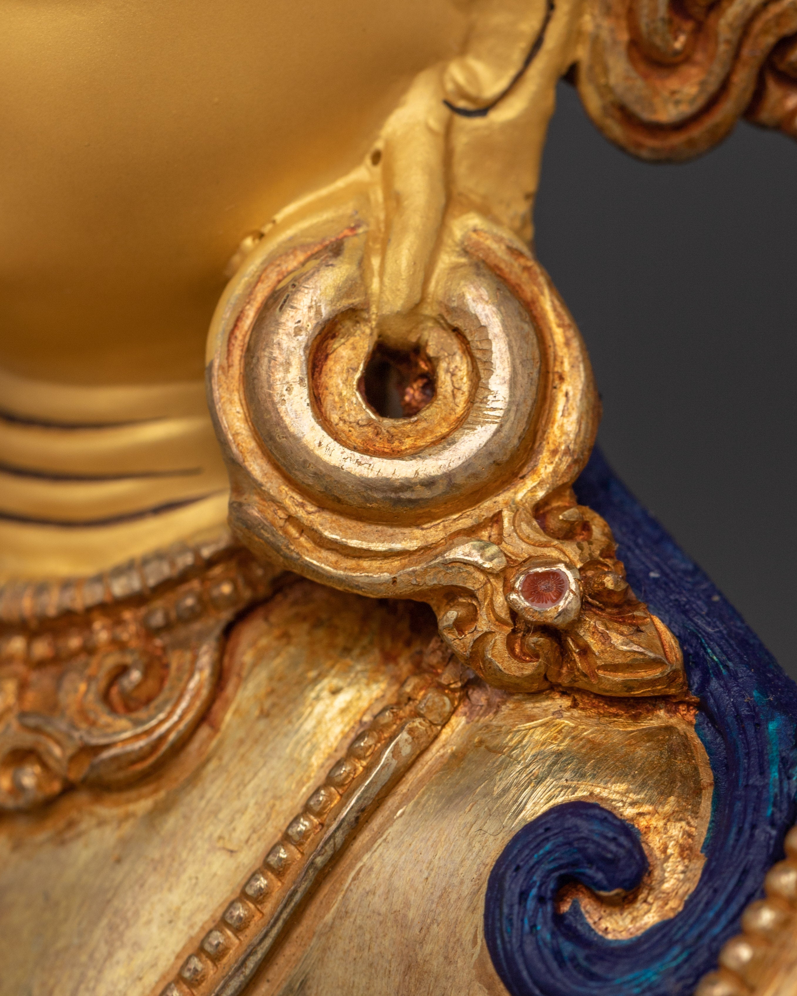 Handmade Amitayus Copper Long Life Deity Statue | Spiritual Home Decor