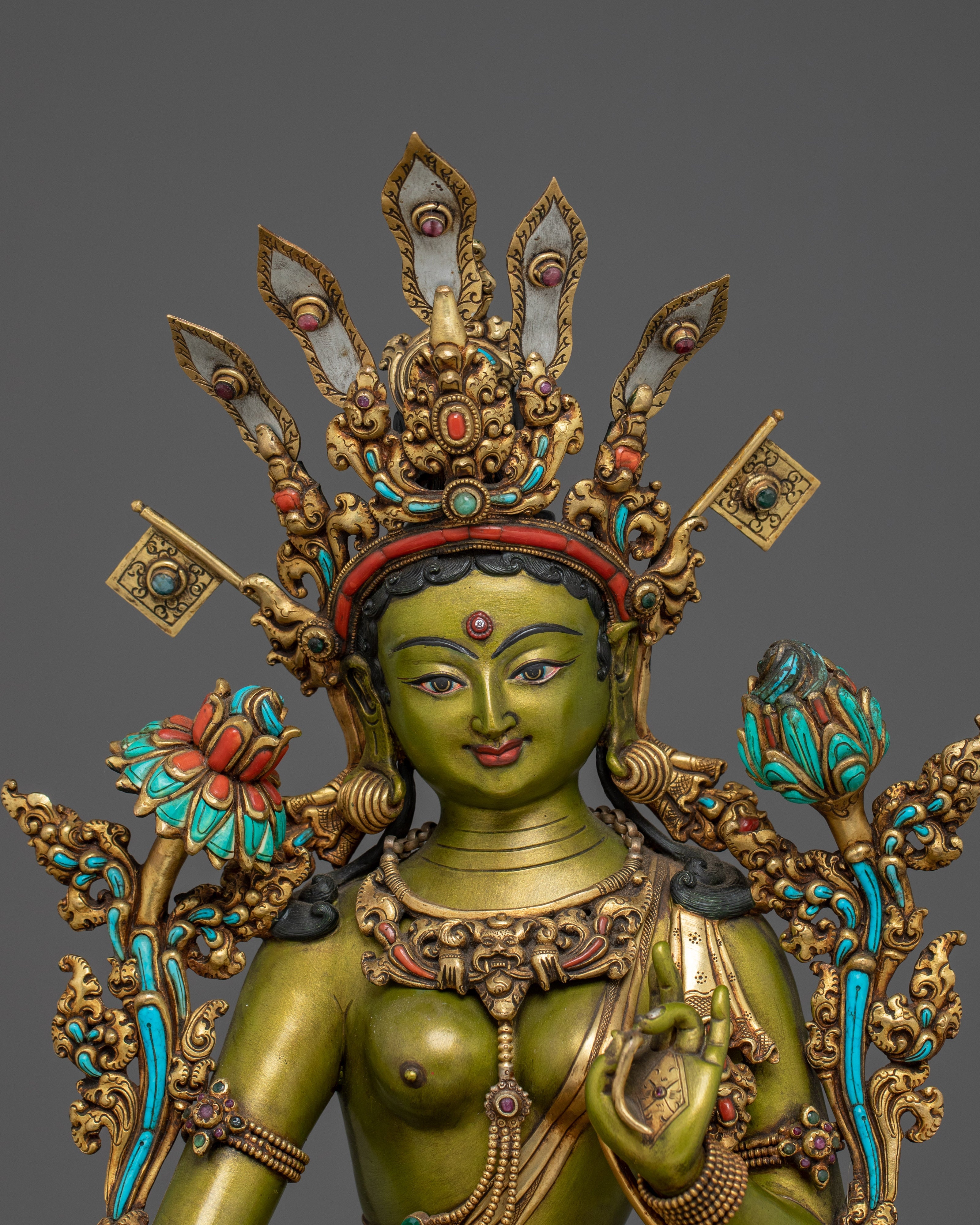 Magnificent Green Tara Statue | Shyama Tara - Mother of All Buddhas