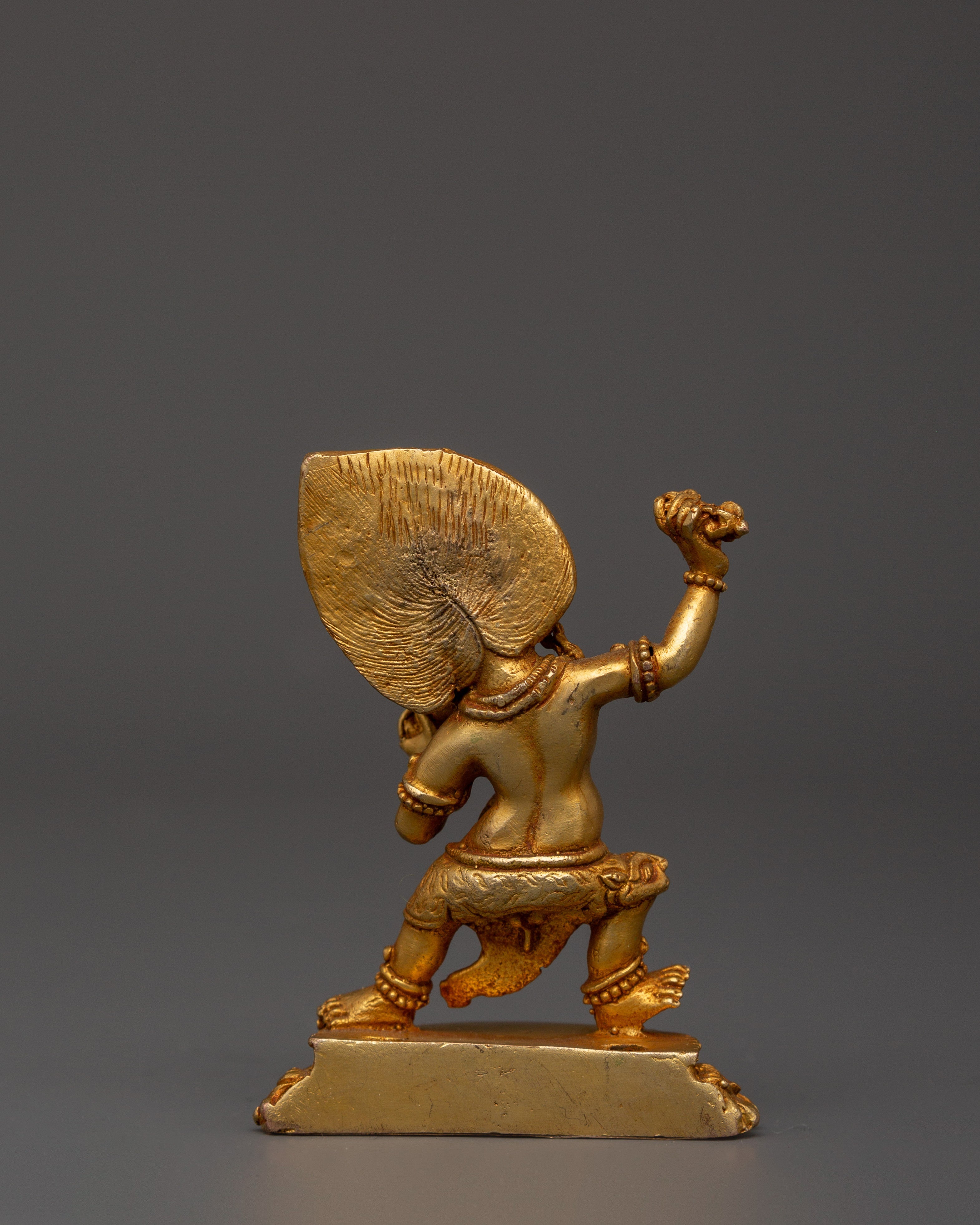 Gold-plated copper Vajrapani statue | Sacred Buddhist Decor