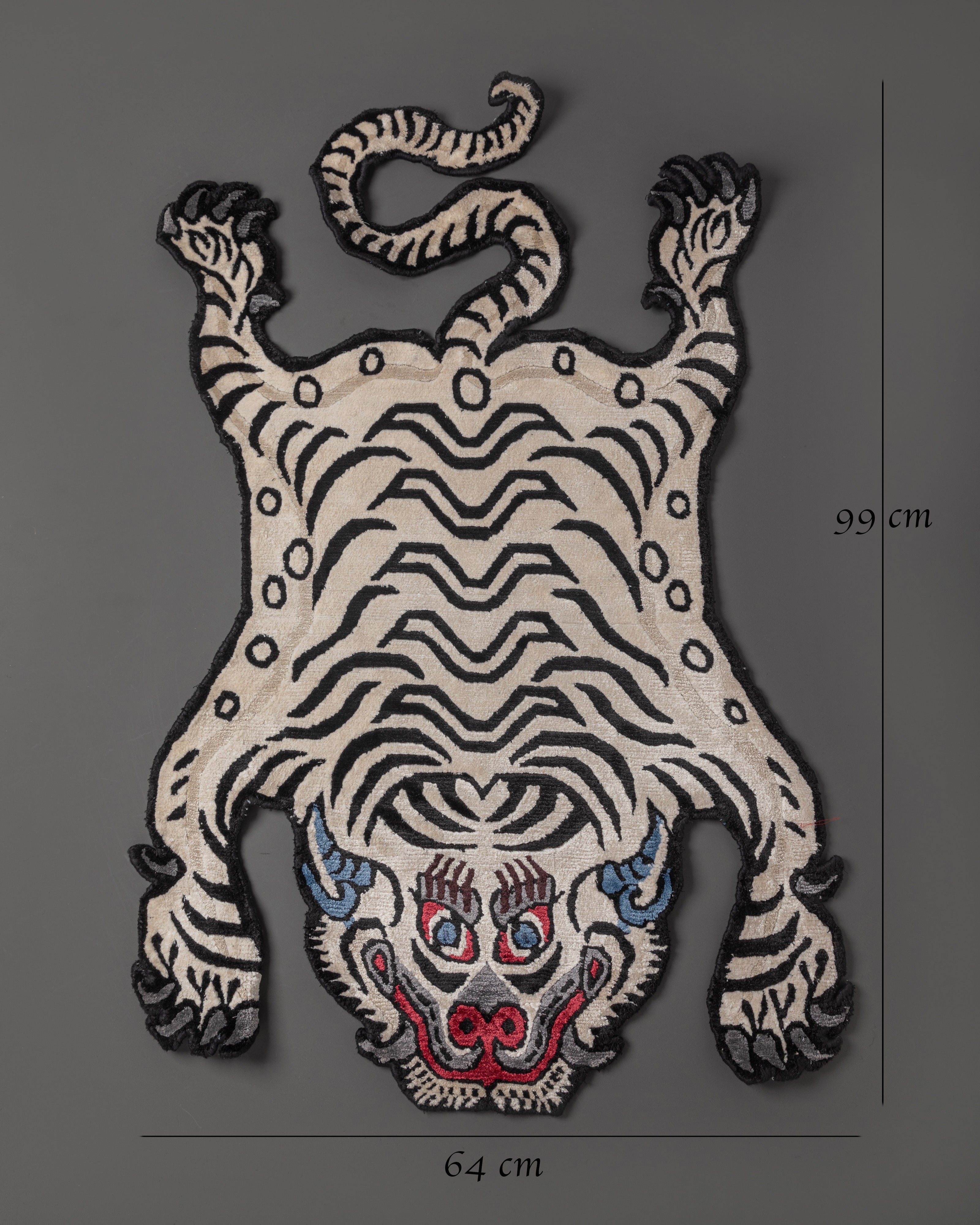 Hand Knotted White Tiger Rug | Stylish Home Decor