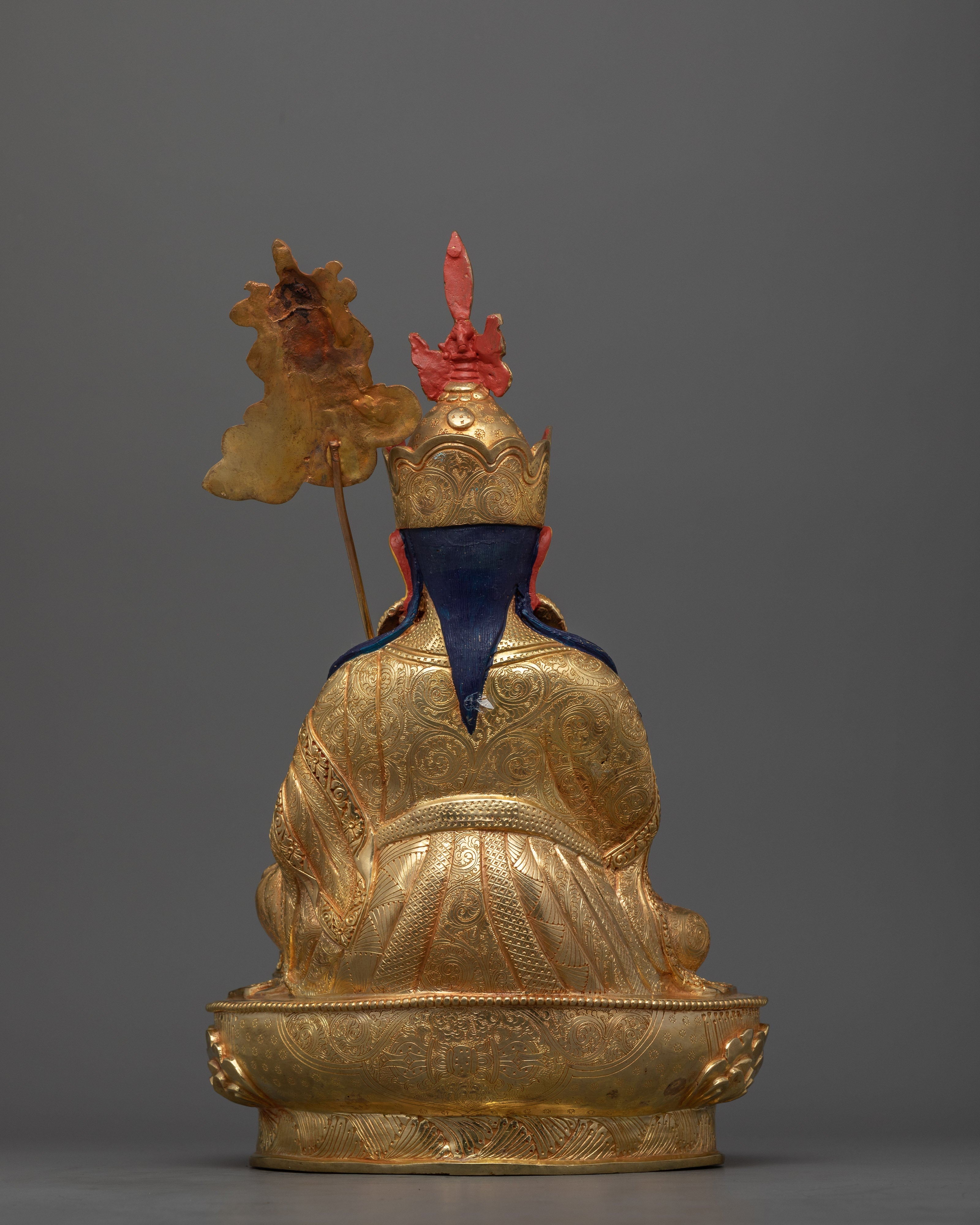 24K Gold Spiritual Figure Guru Norla Statue | Invoking Prosperity and Wealth