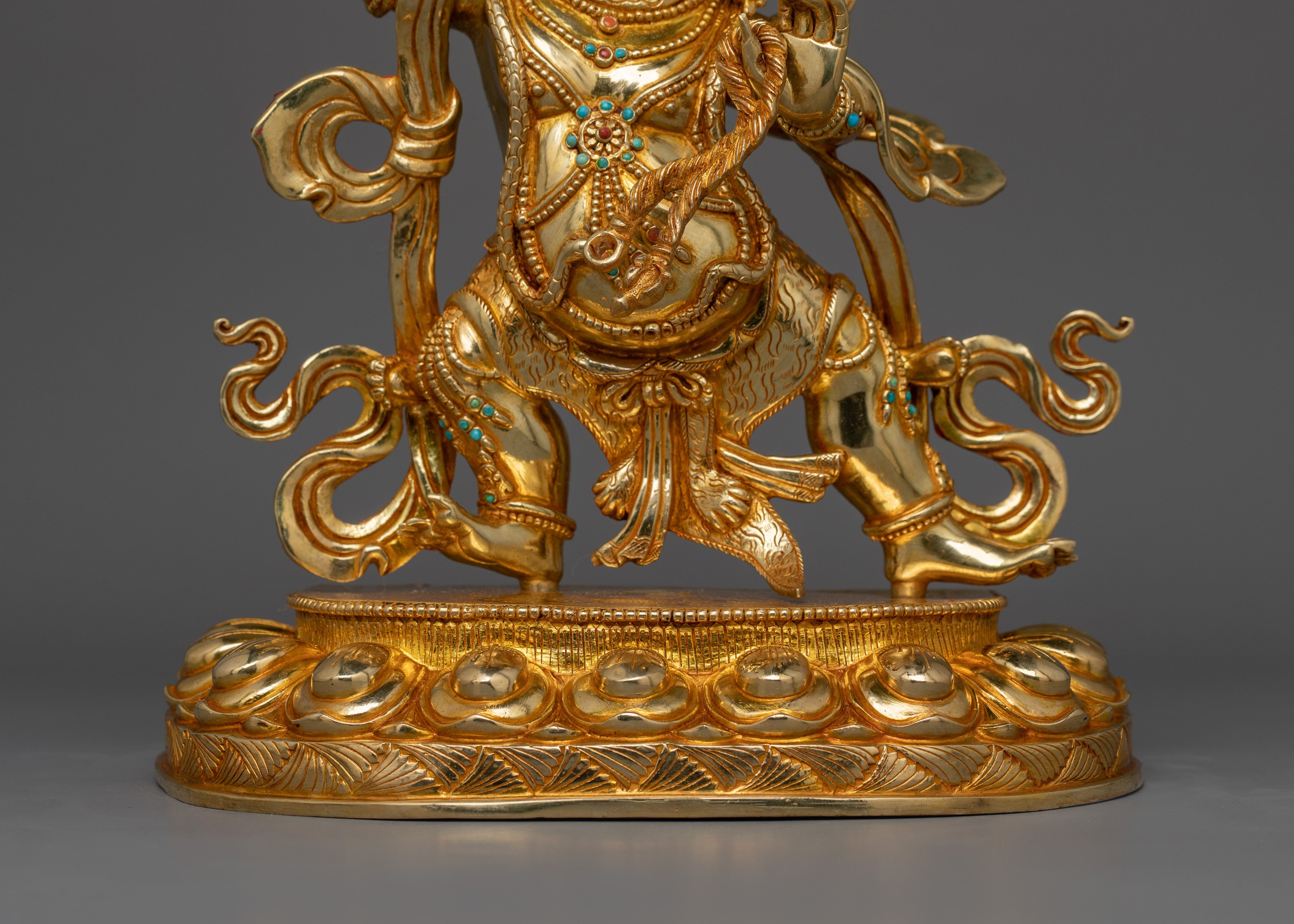 Handcrafted Tibetan Statue of Vajrapani | Wrathful Form