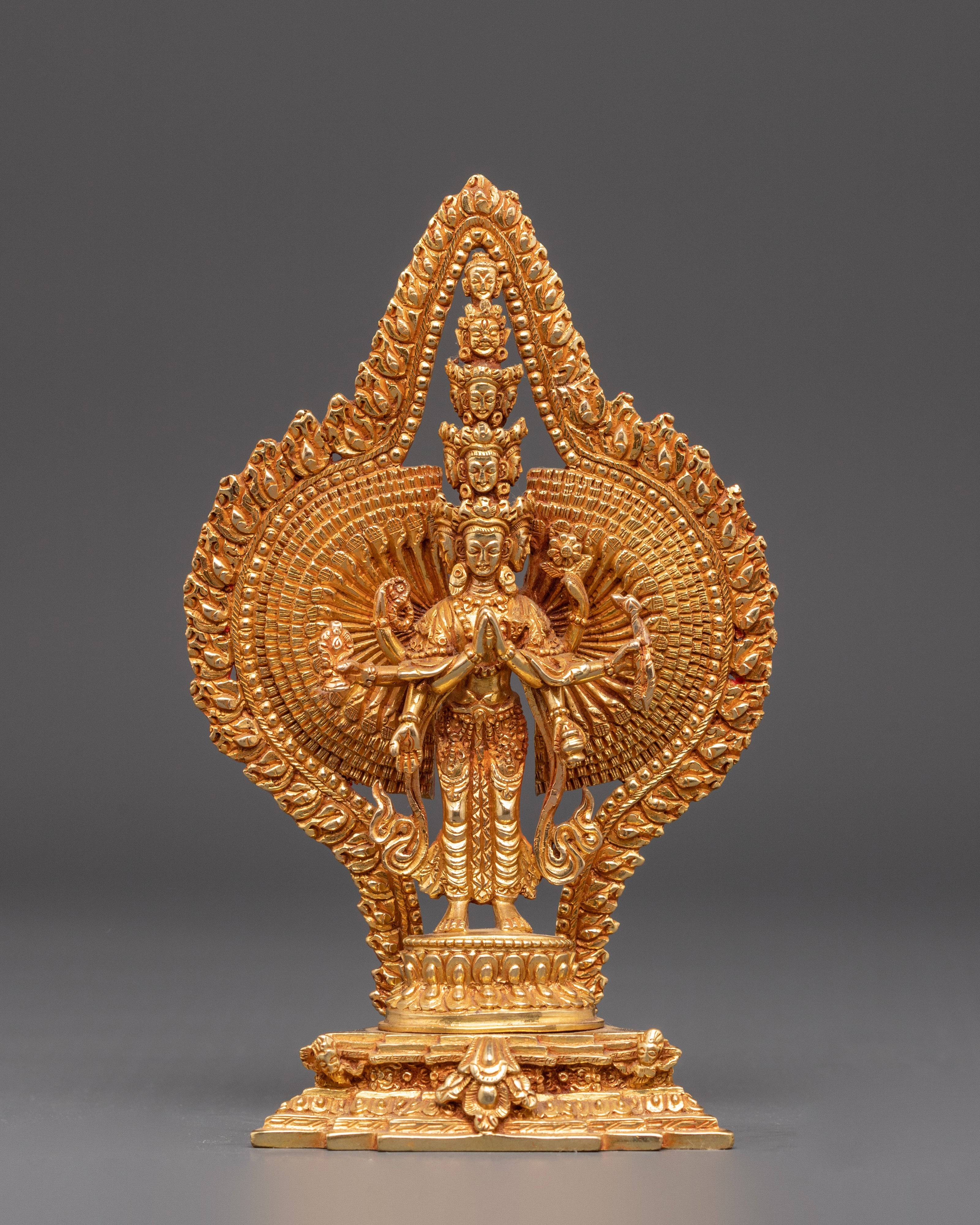 Thousand Armed Chenrezig Copper Statue