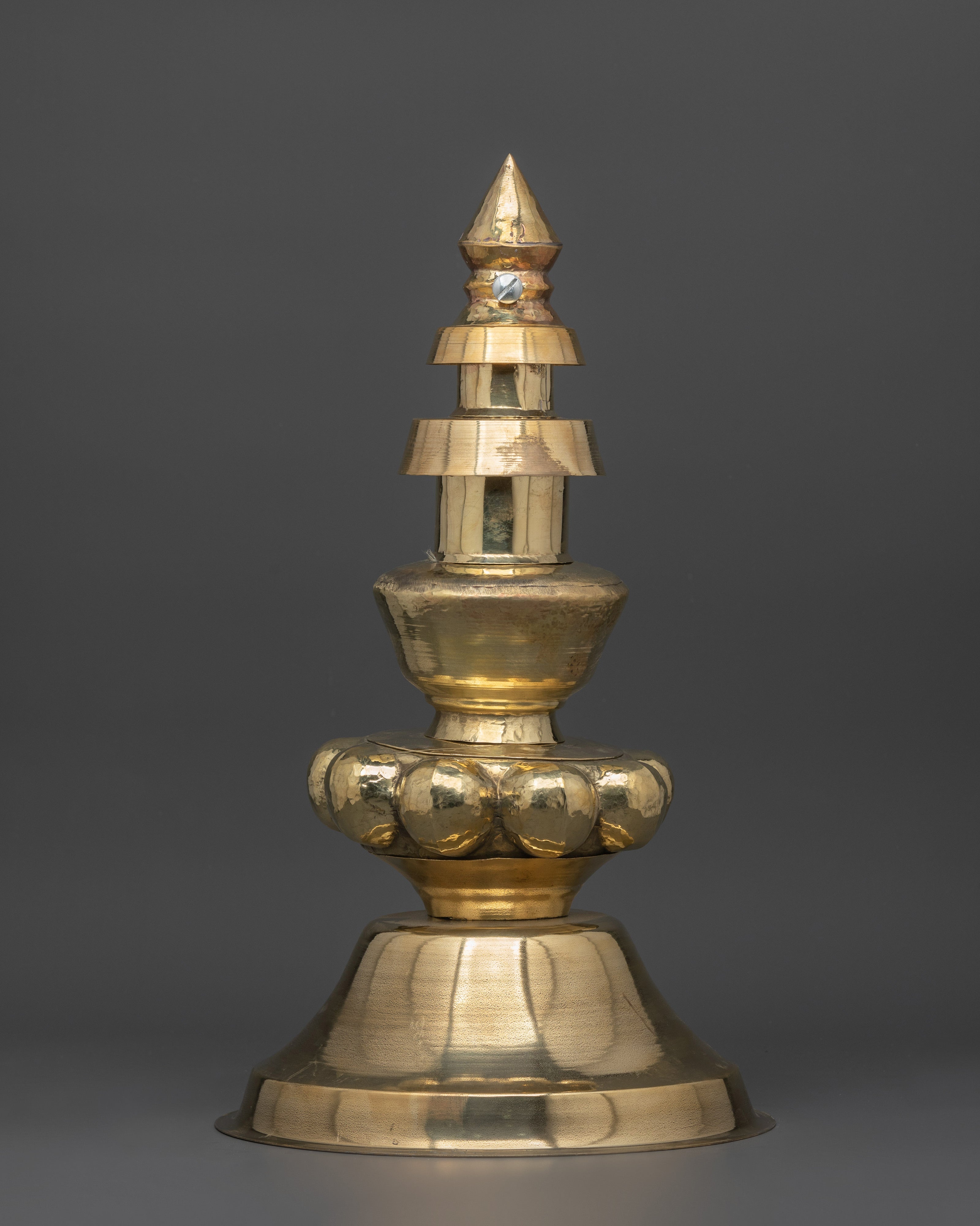 Large Handcrafted Brass Gajur