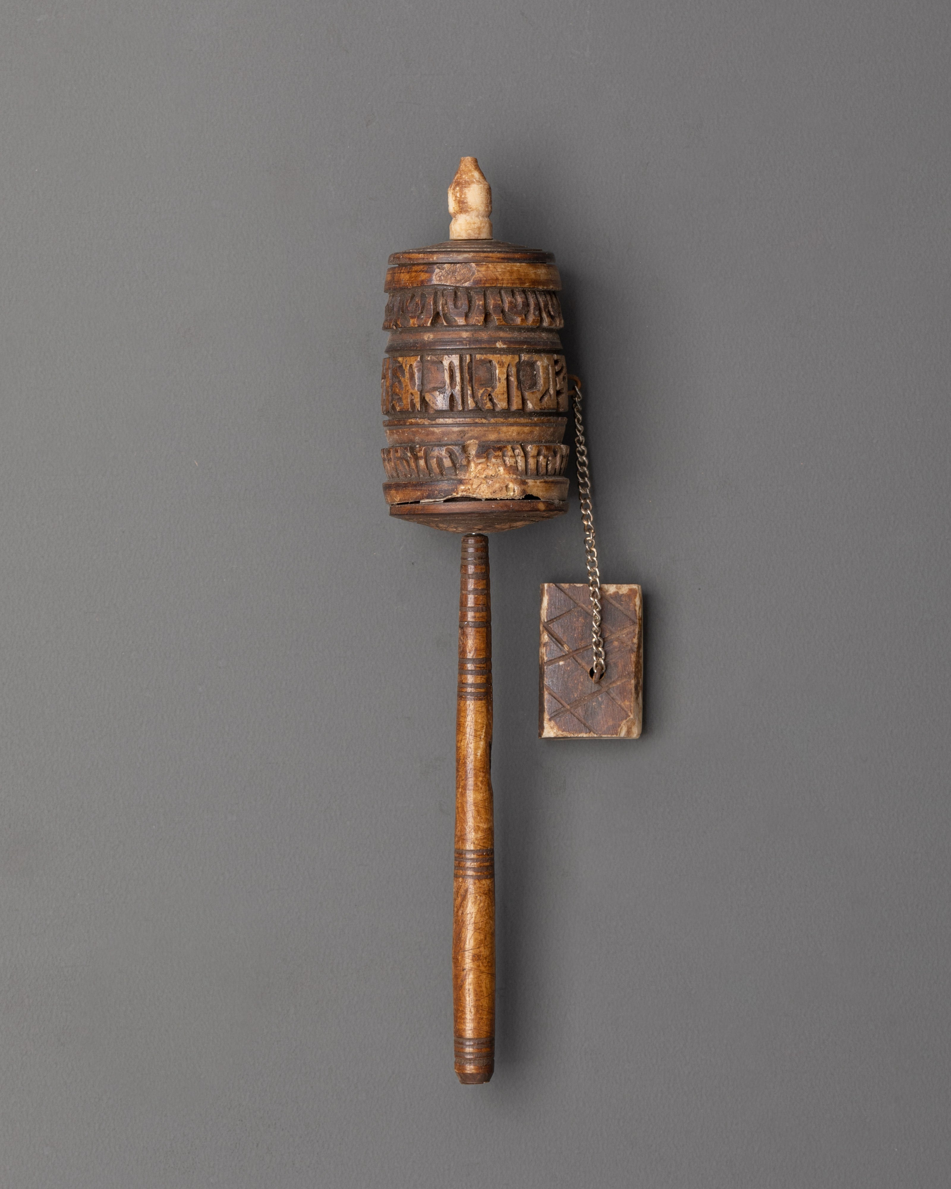 Buffalo Bone Mantra Prayer Wheel