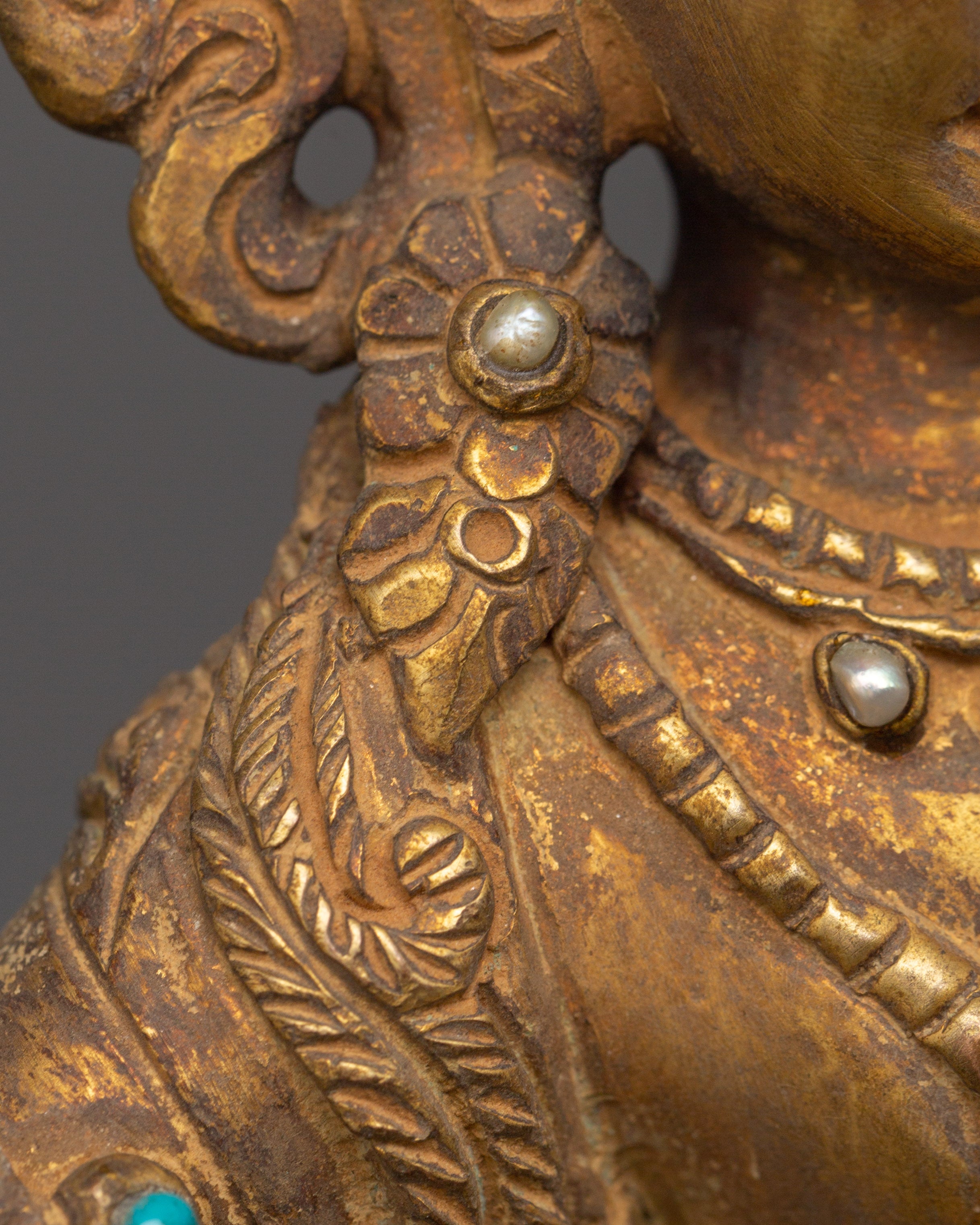 Bodhisattva Statue with Antique Finish | Altar and Shrine Craft