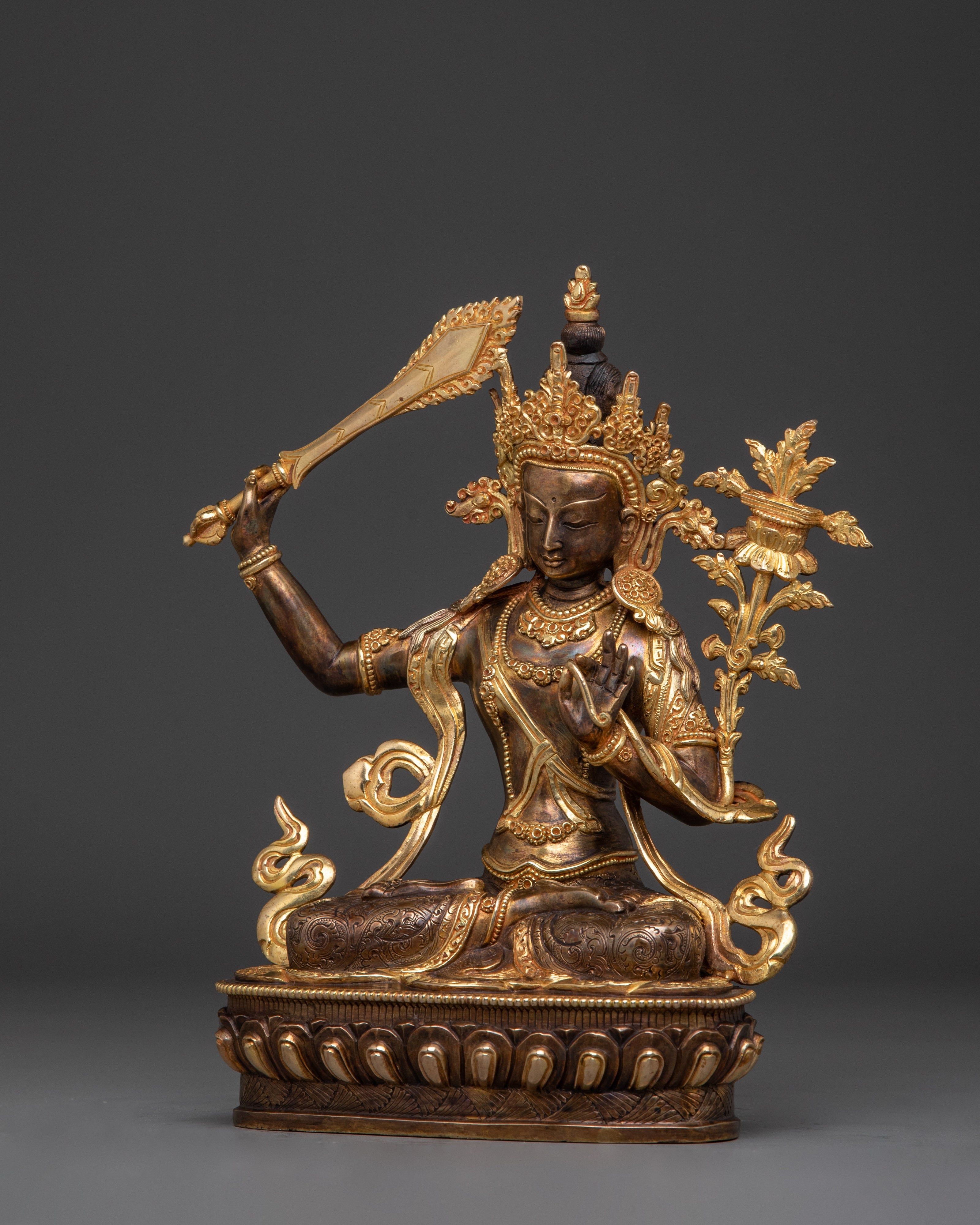 Tibetan Buddhist Icon Manjushri | Bodhisattva of Transcendent Wisdom