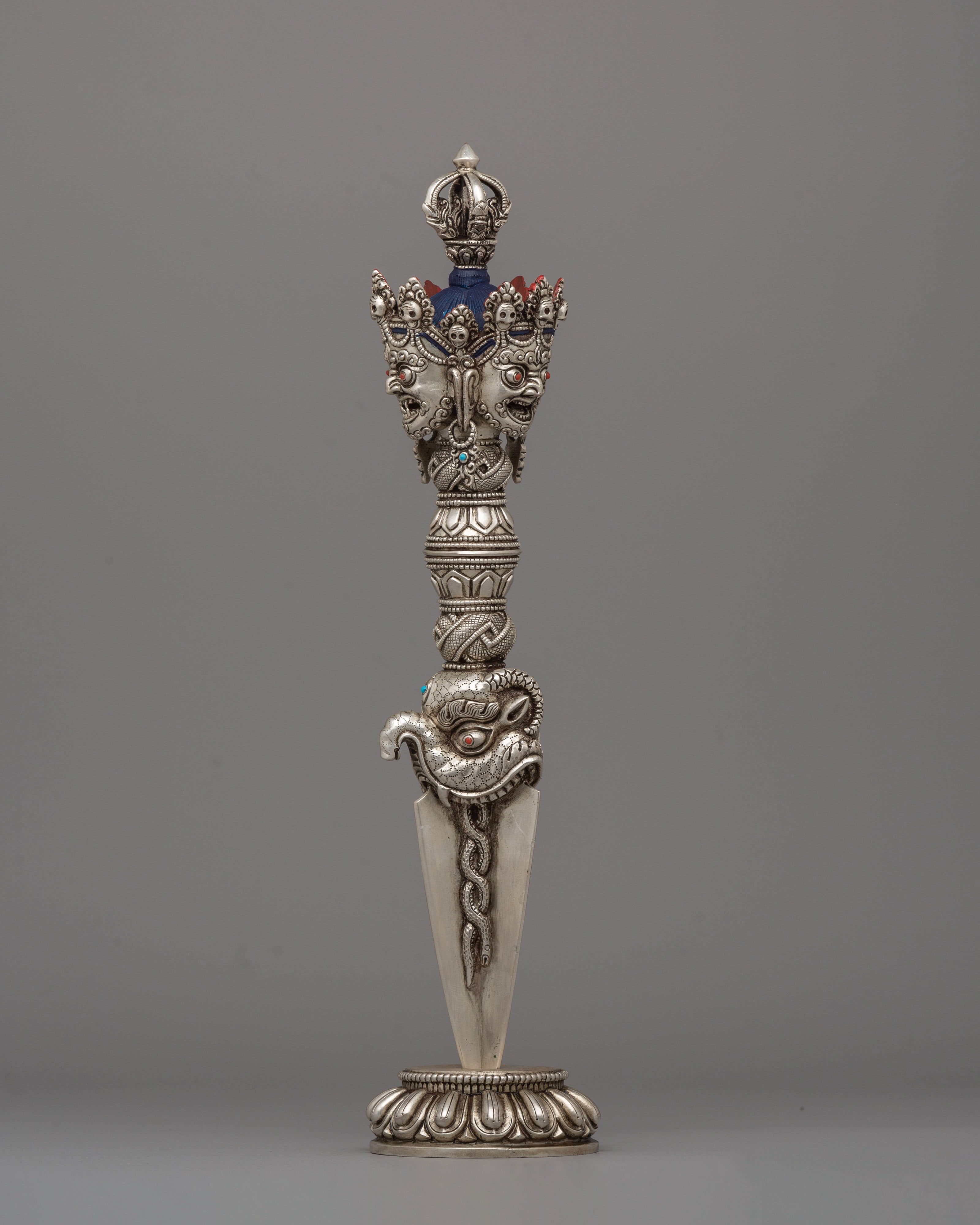 Handcrafted Tibetan Ritual Phurba Dagger | Spiritual Buddhist Artifact