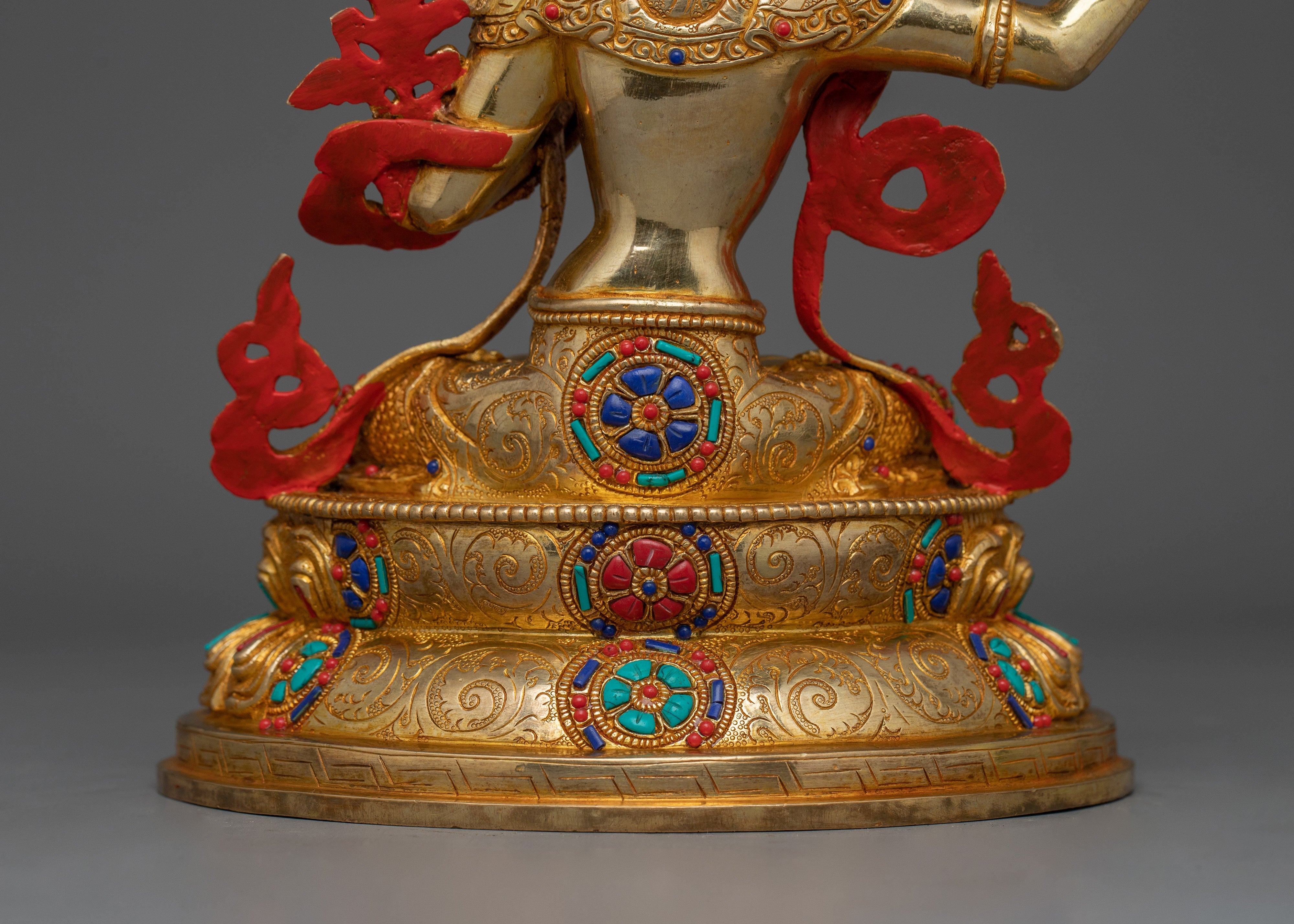 Sculpture of Manjushri Deity of wisdom | Holding the Sword of Clarity