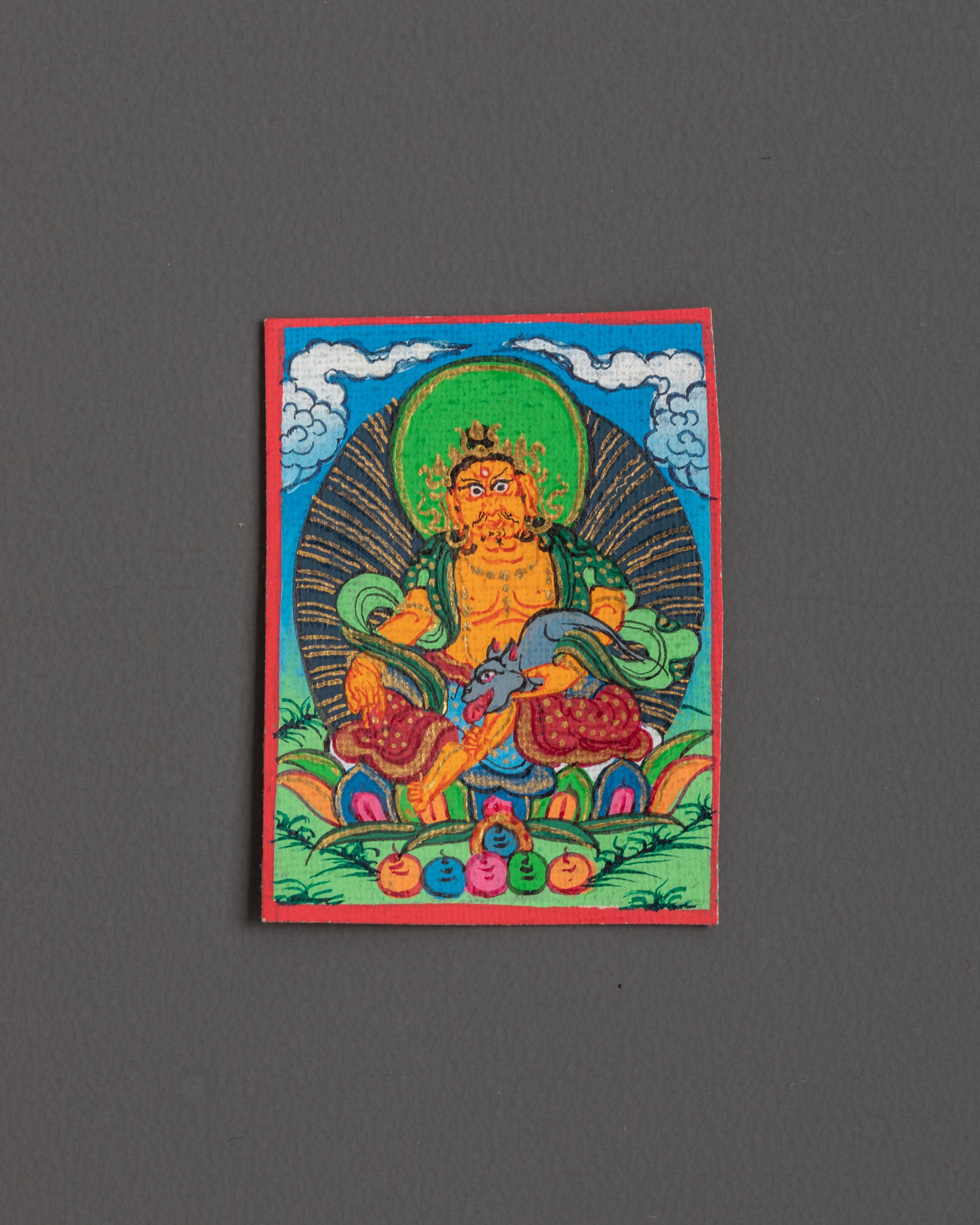 Dzambala Locket Thangka