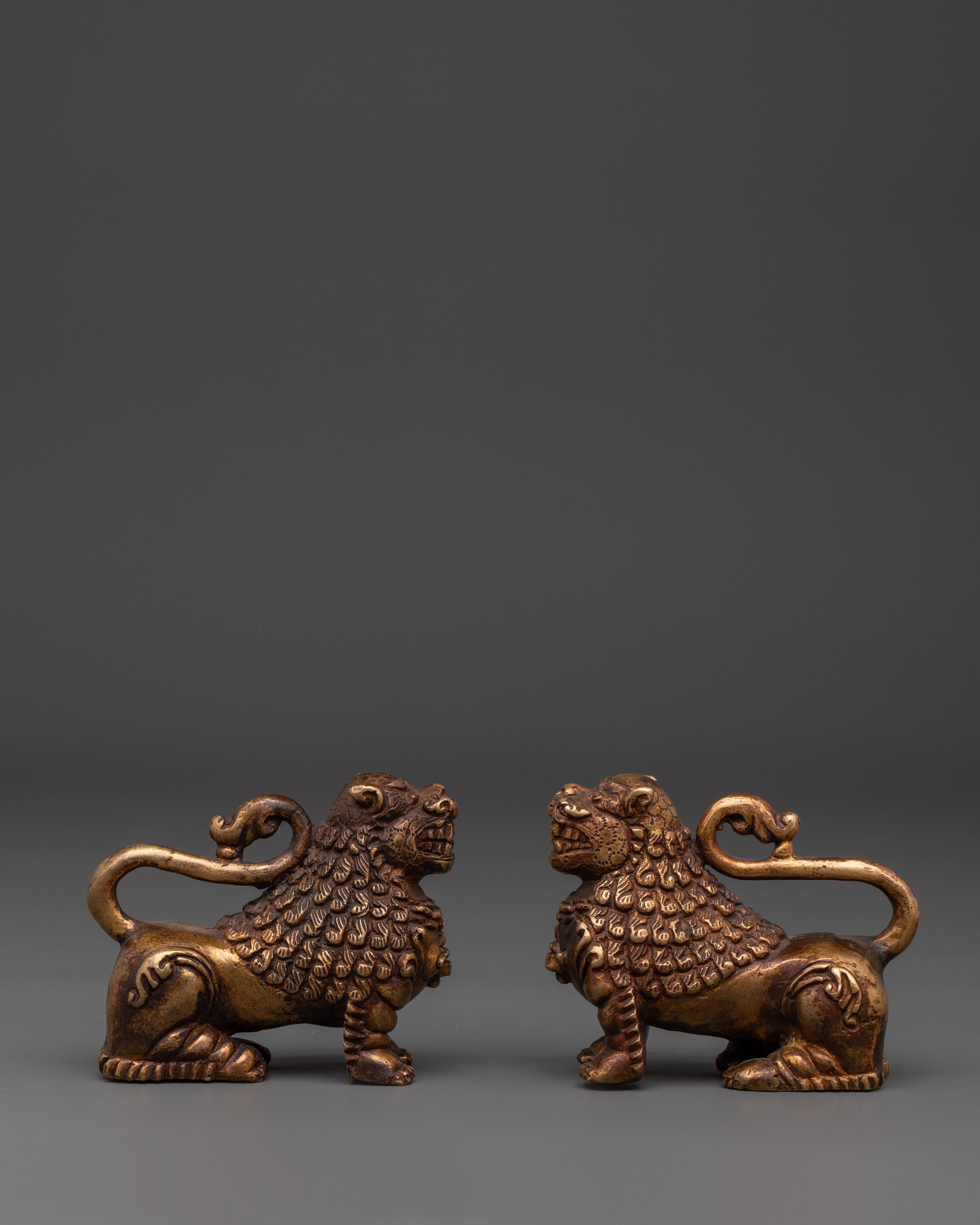 Sacred Guardian Lion Statue Set