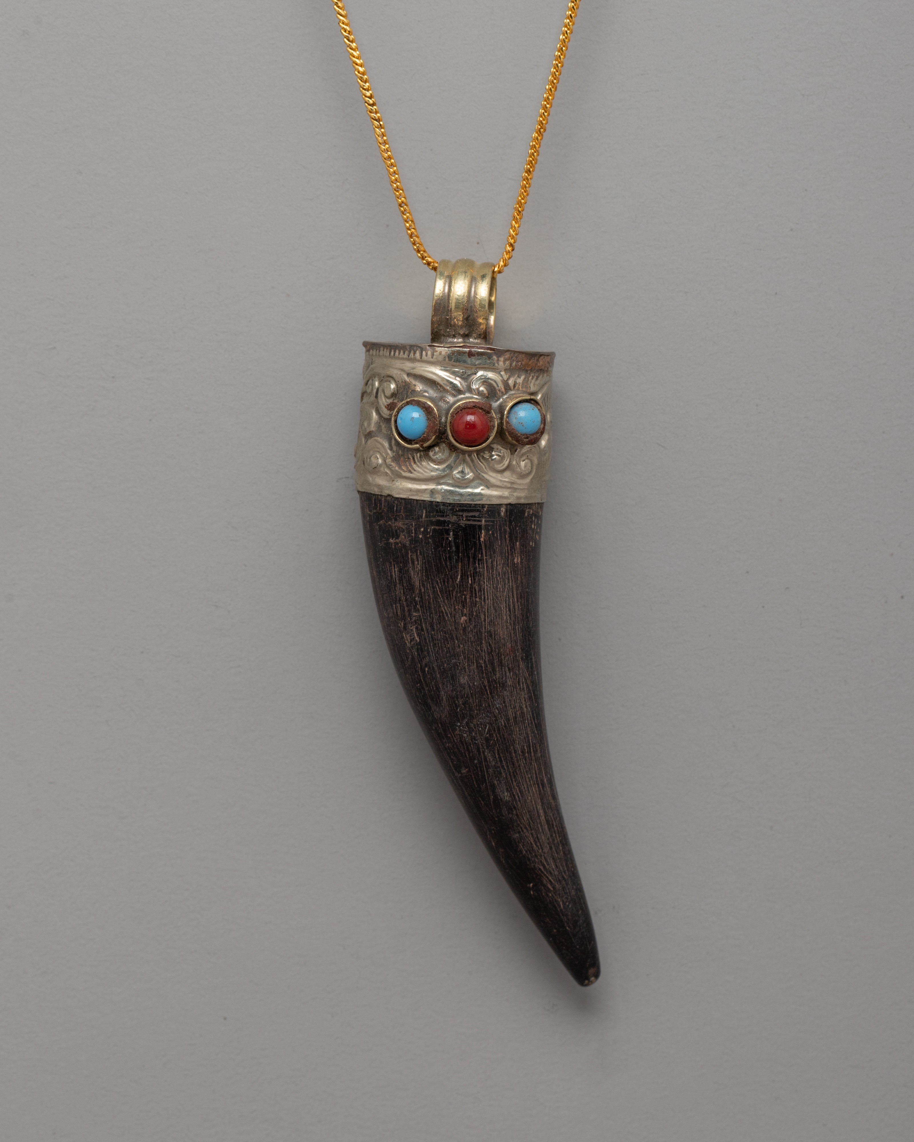 Ethically Sourced Goat Horn Coral Pendant