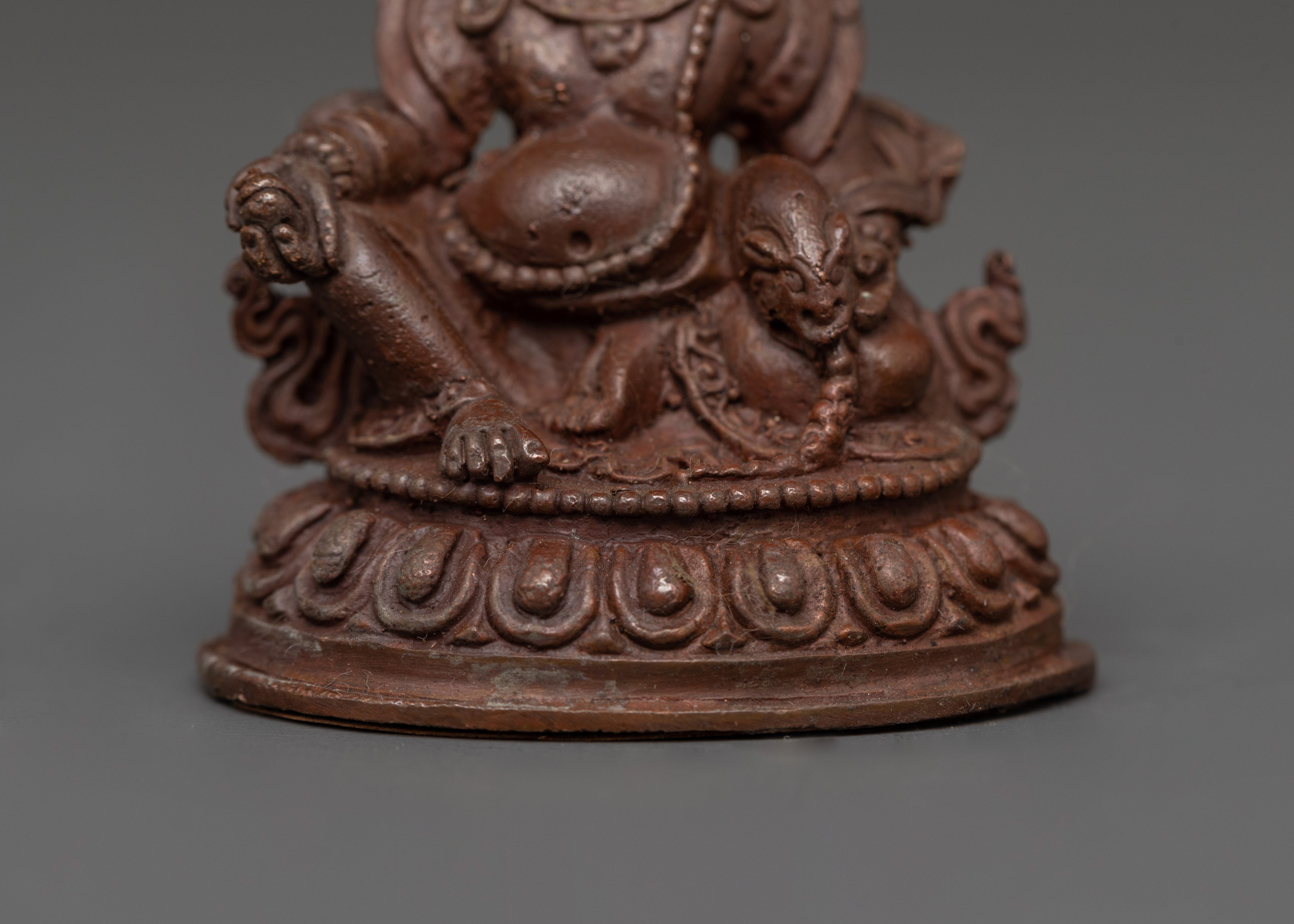 Dzambhala Oxidized Copper Statue | Wrathful Fierce Wealth Deity