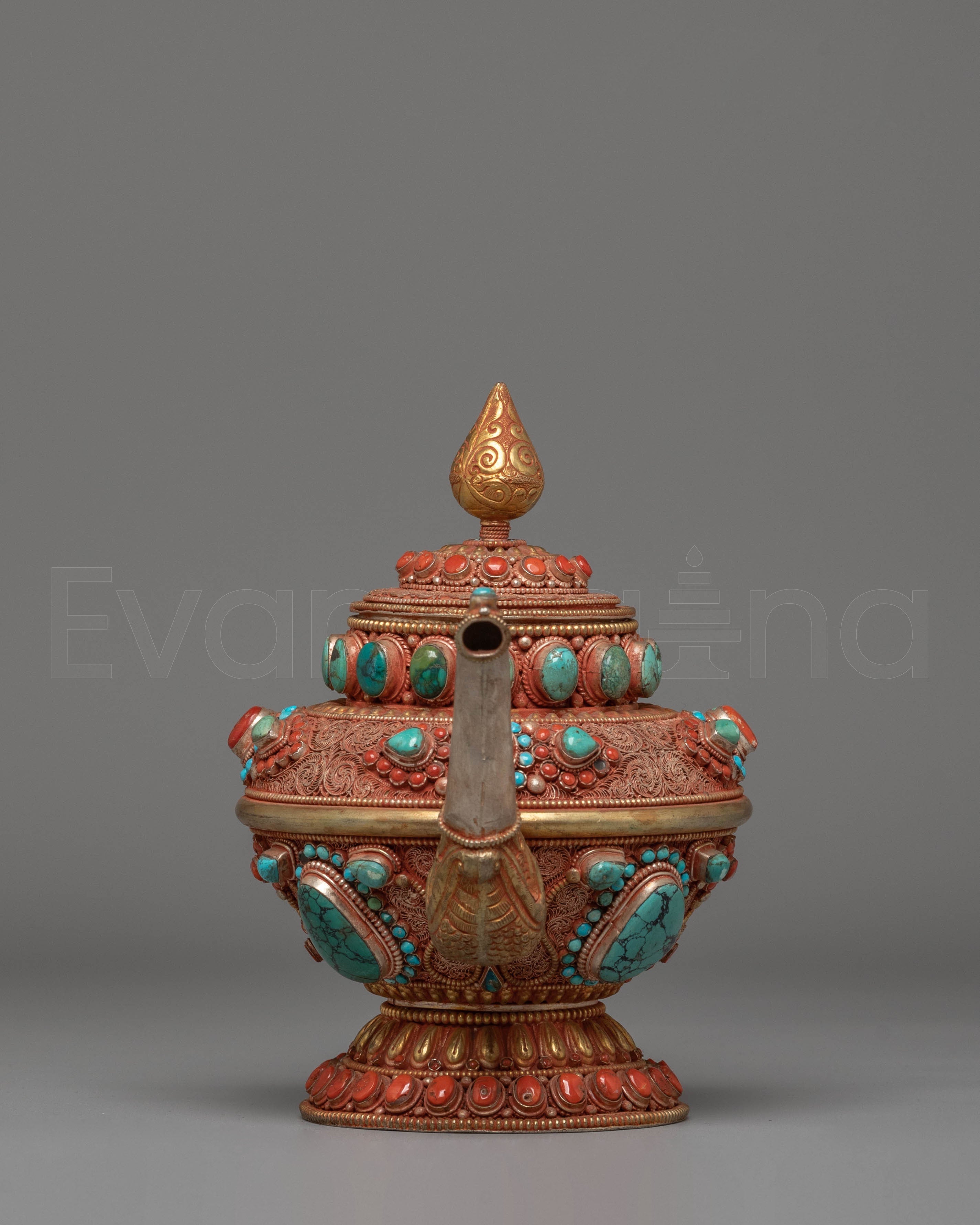 Traditional Tibetan Tea Pot for Decor | Symbol of Culture and Serenity
