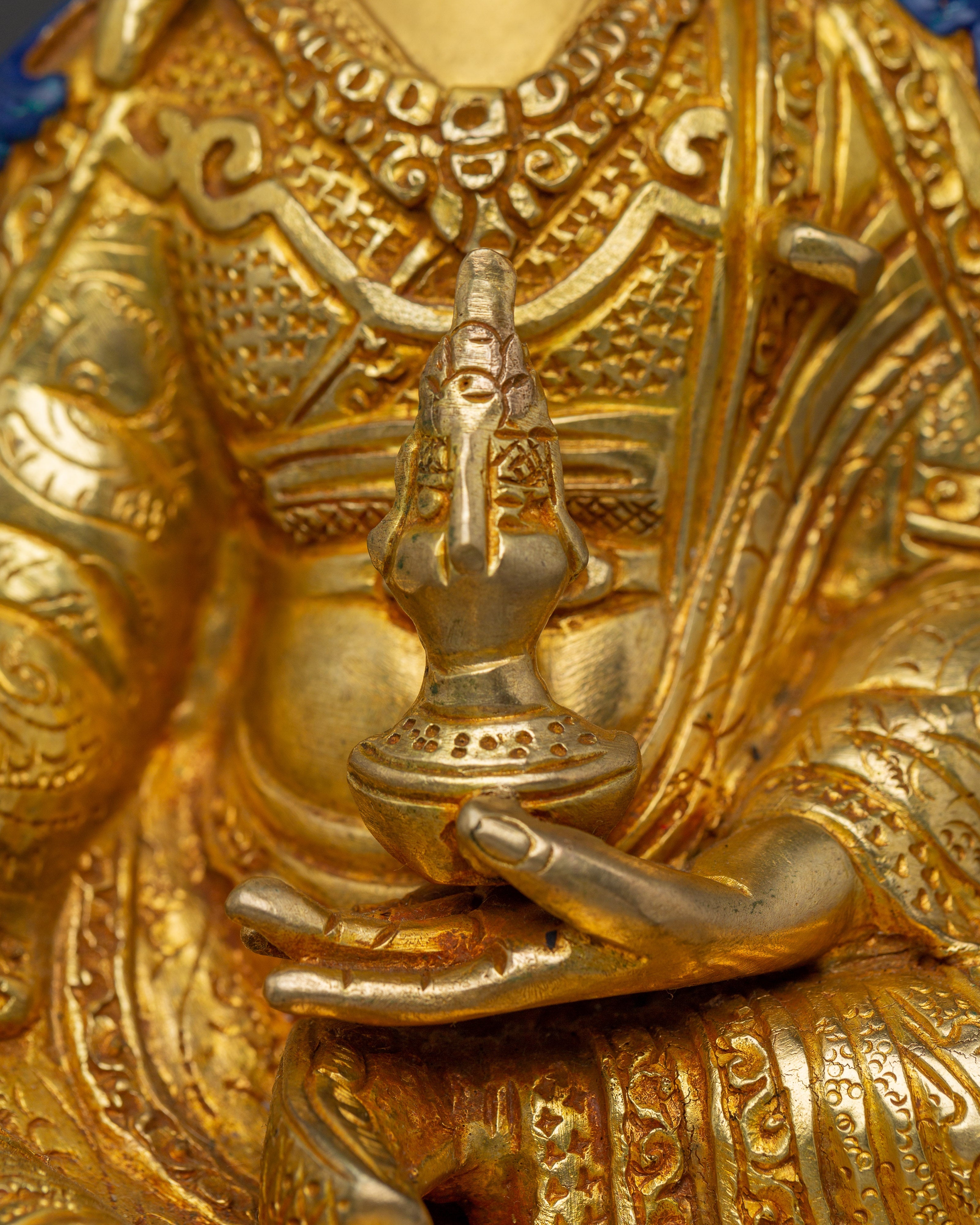 Handmade Venerated Guru Rinpoche Artwork | Padmsambhava with Khatvanga