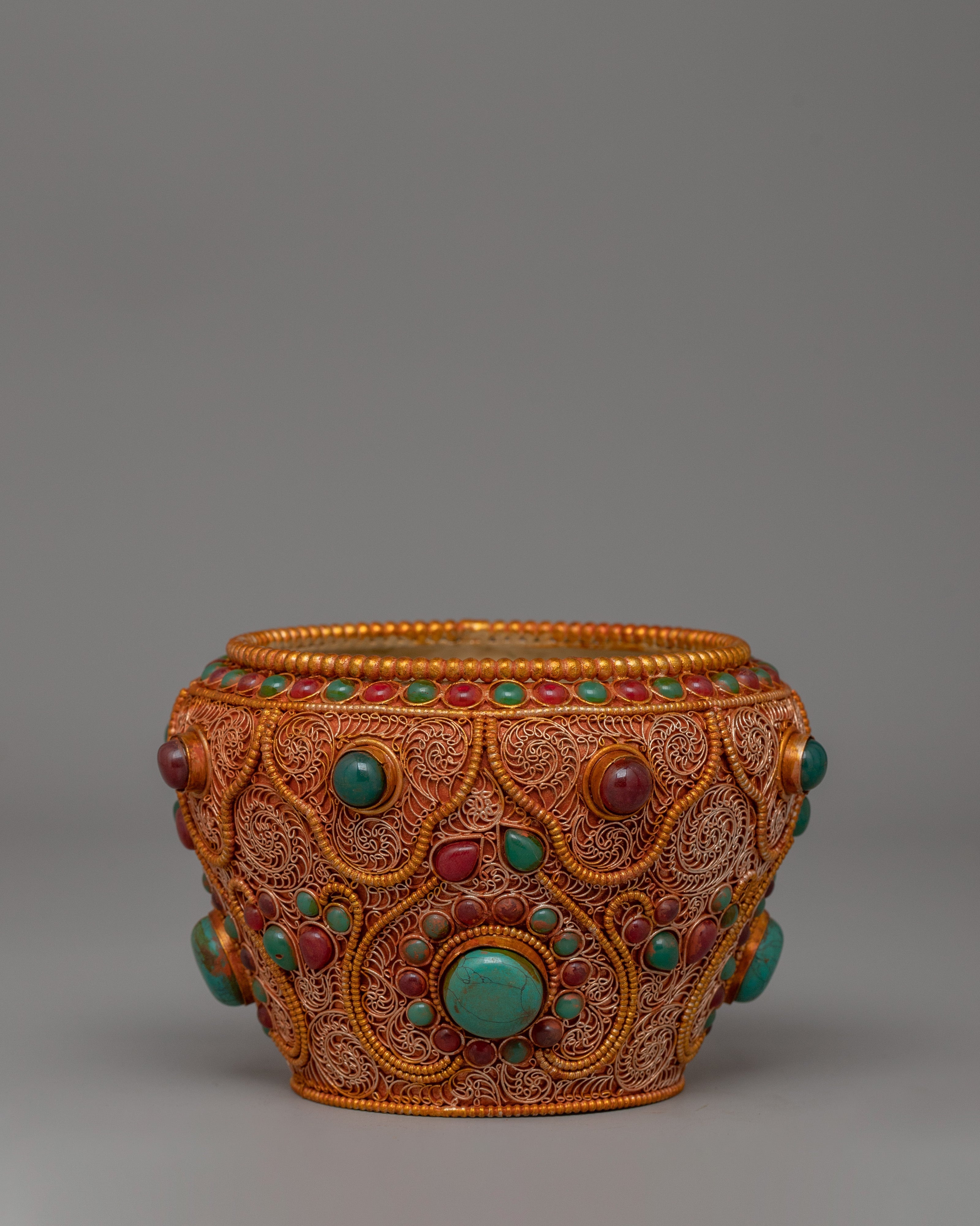 Tibetan Golpa Bowl Sacred Buddhist Ritual Decor