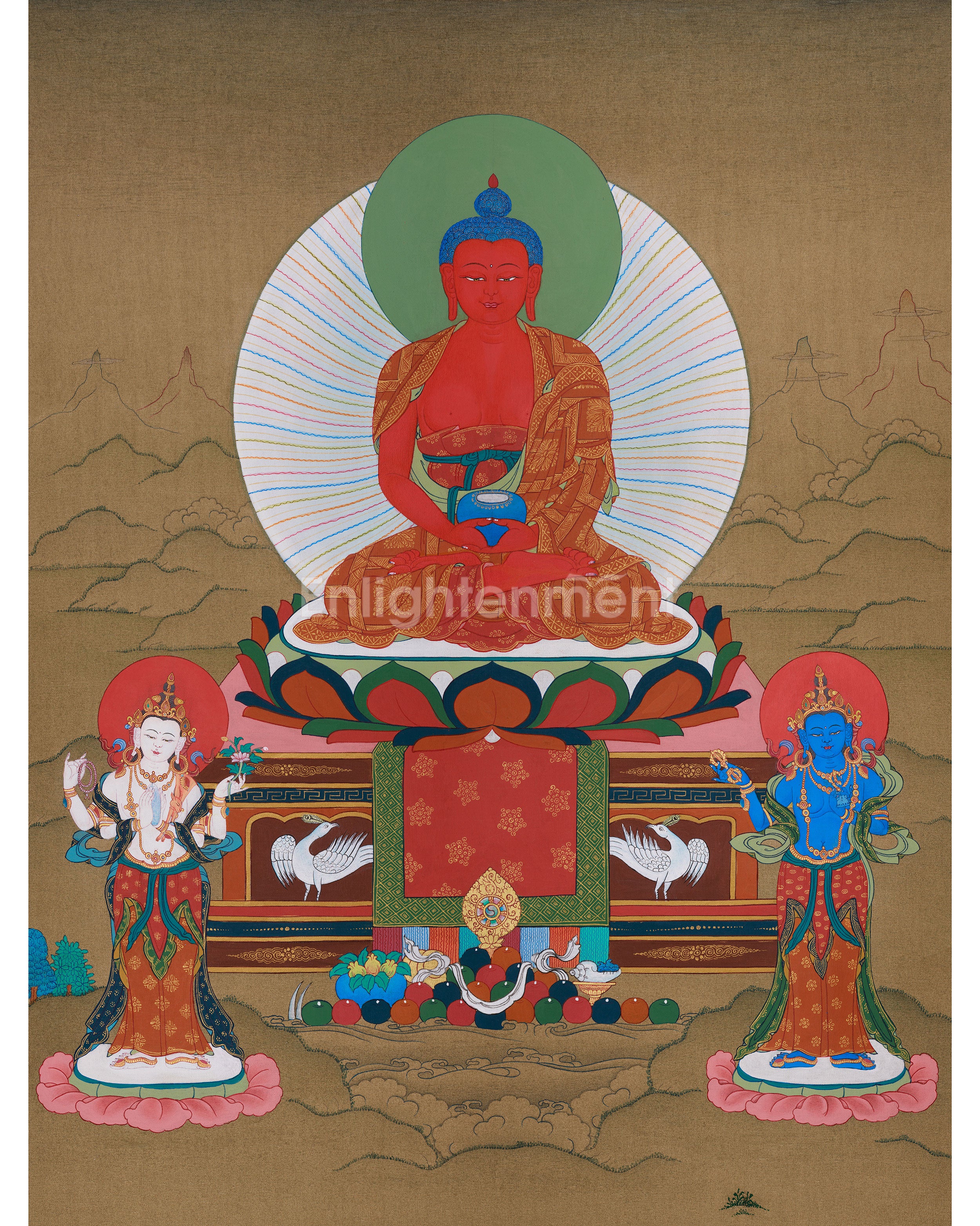 amitabha-buddha-with-chenrezig-and-vajrapani