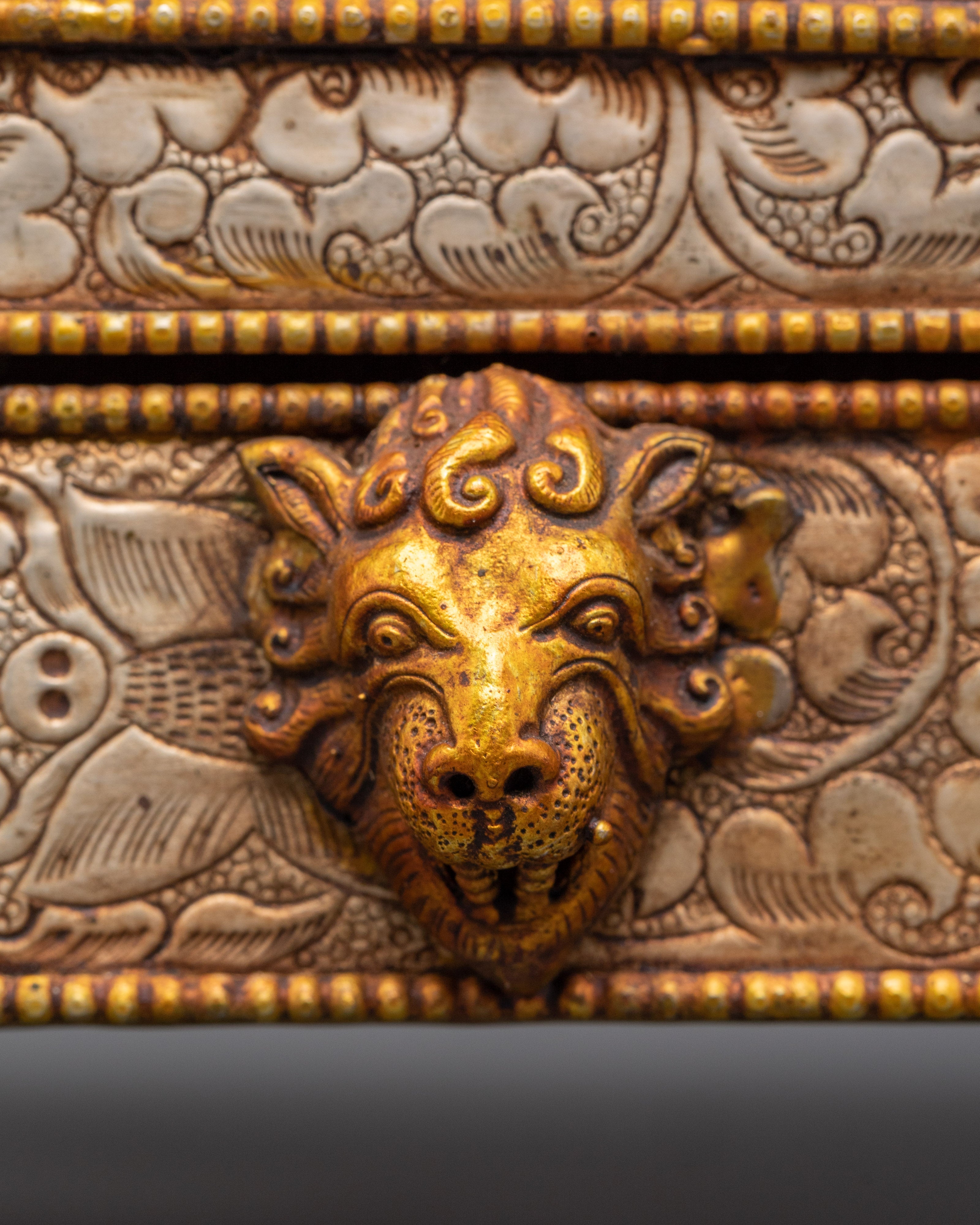 Coral and Turquoise Inlaid Treasure Box | Jewelry Box