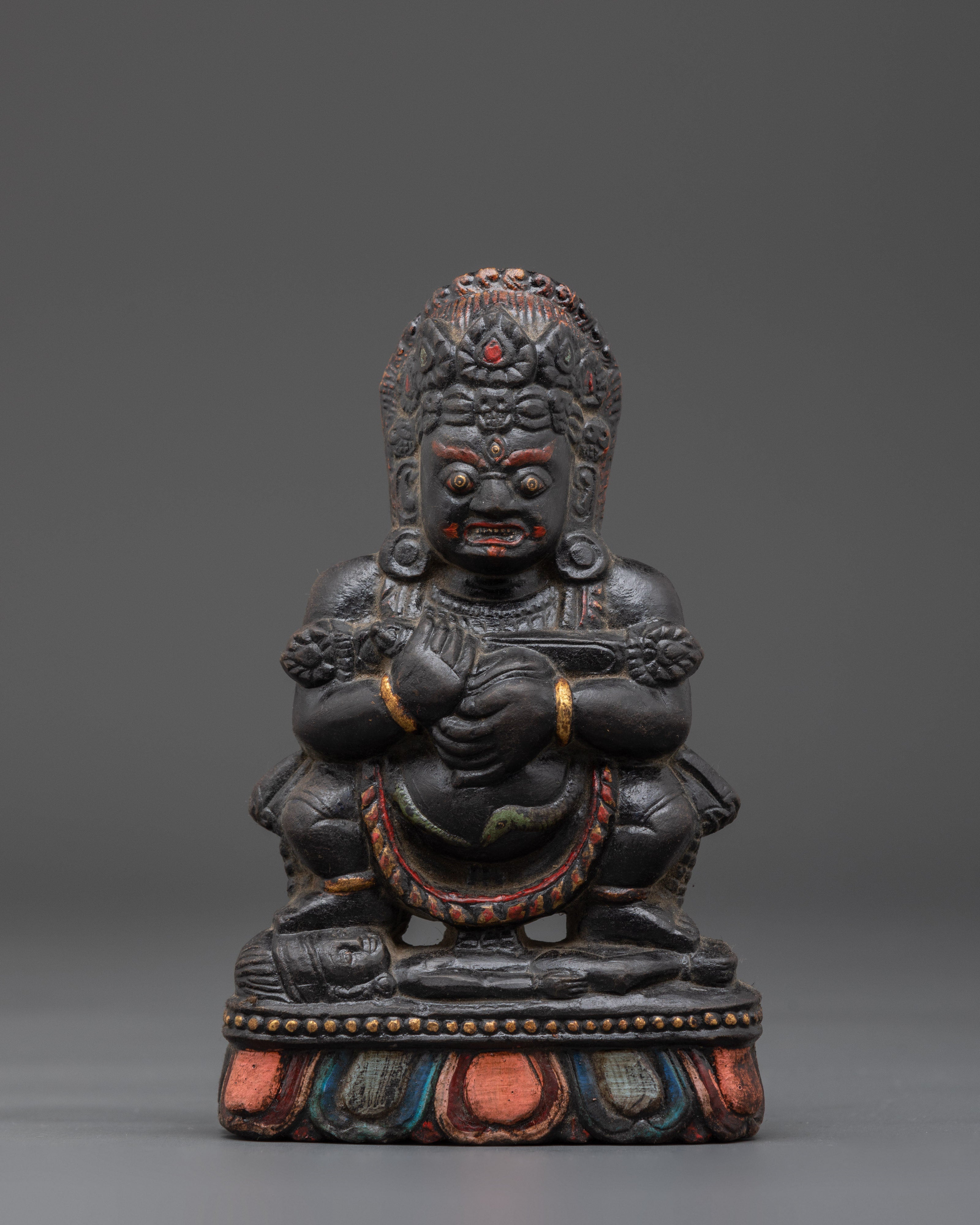 Wrathful Sakya Mahakala Sculpture | Protector Deity