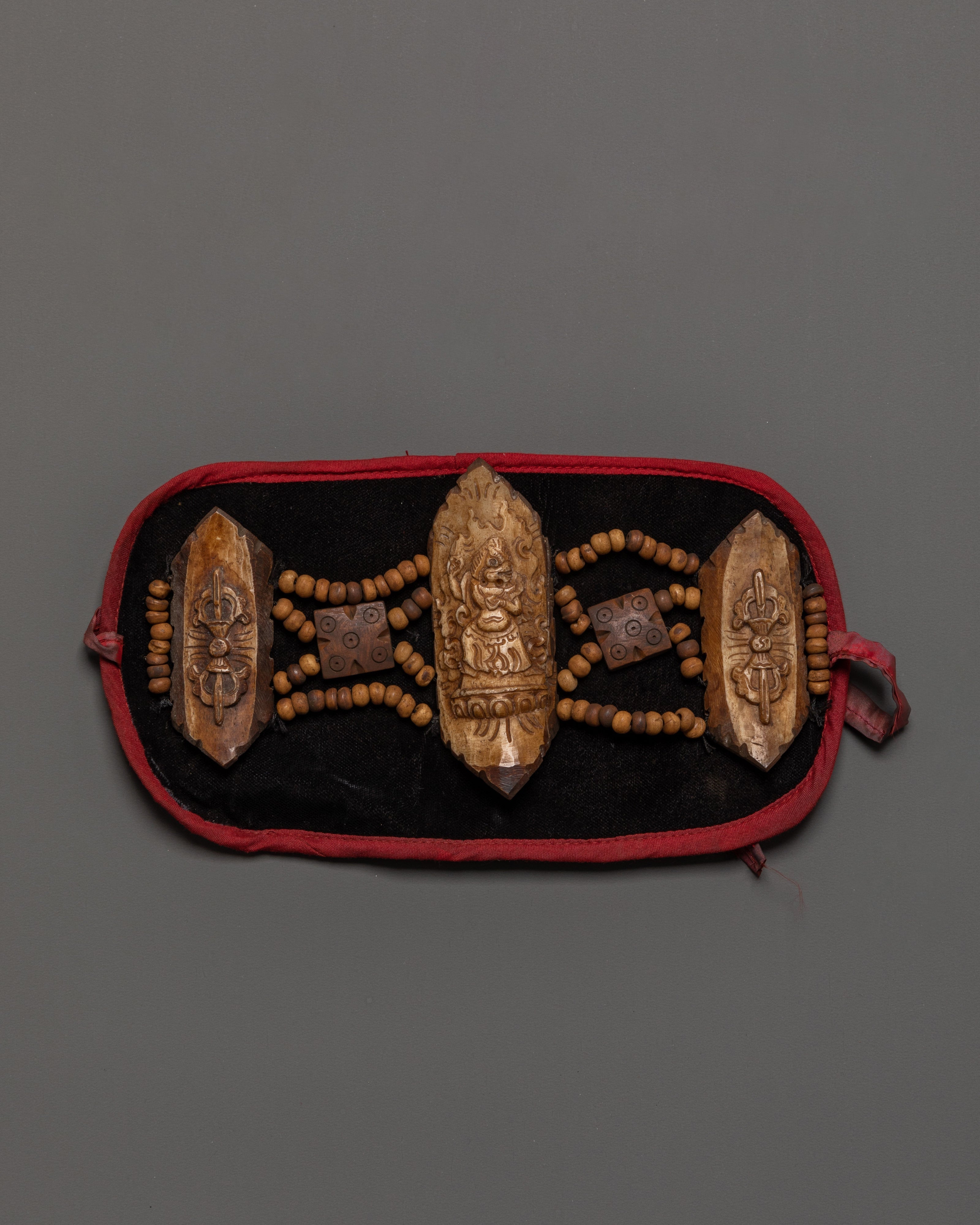 Yak Bone Guru Fabric | Handcrafted Tibetan Sacred Cloth, Spiritual Altar Textile