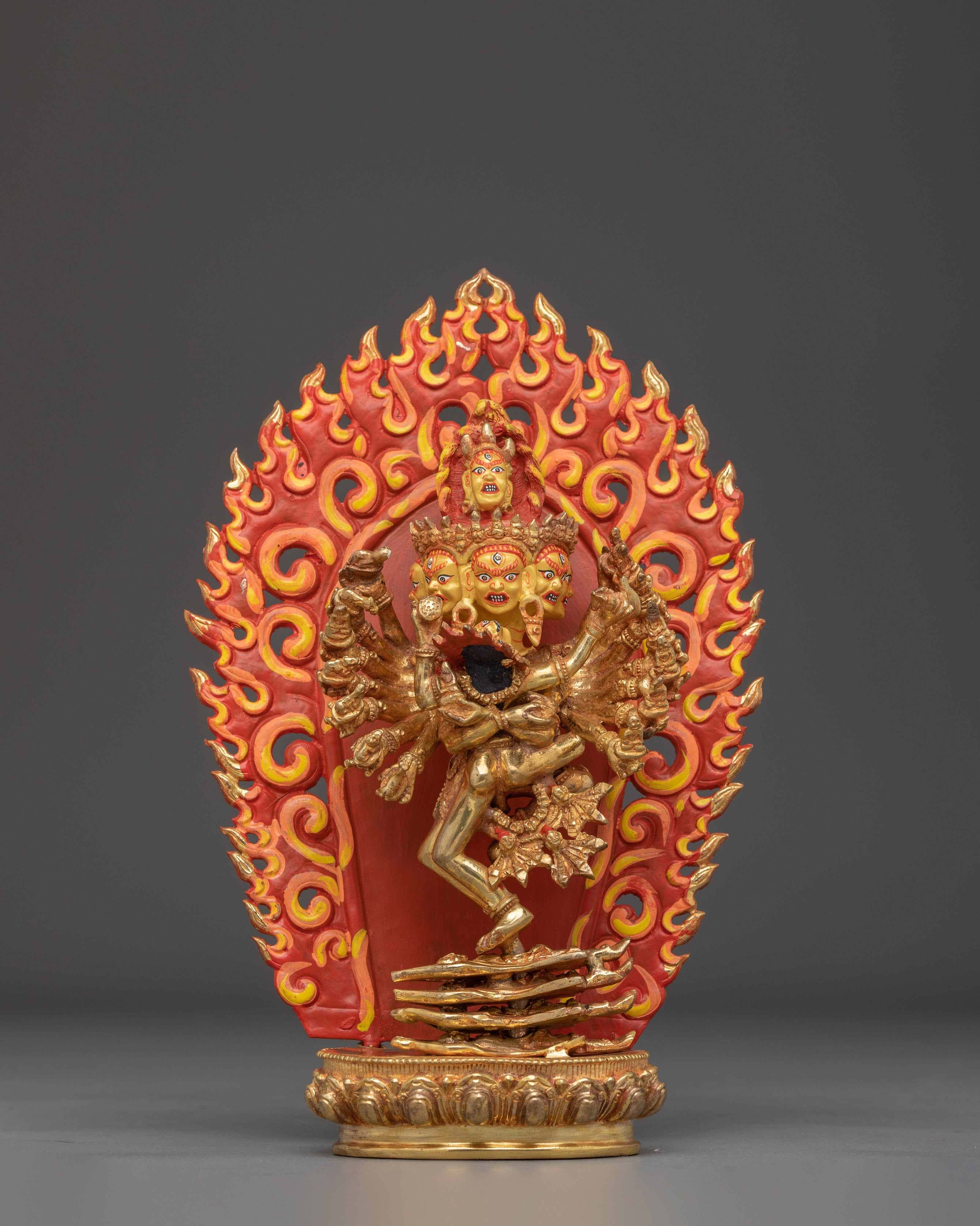 Hevajra Gold Gilded Statue
