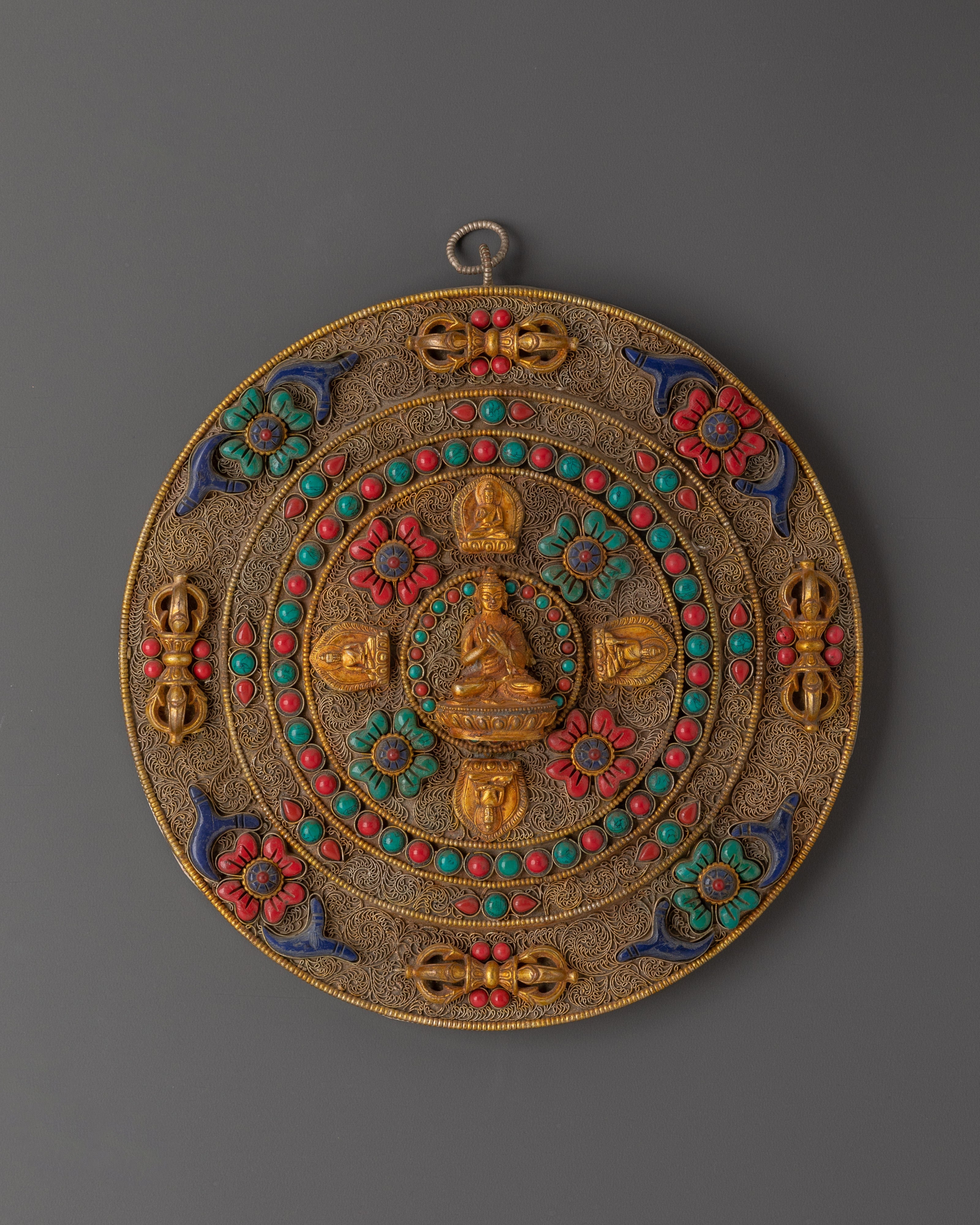 Handcrafted Tibetan Filigree Mandala Wall Hanging