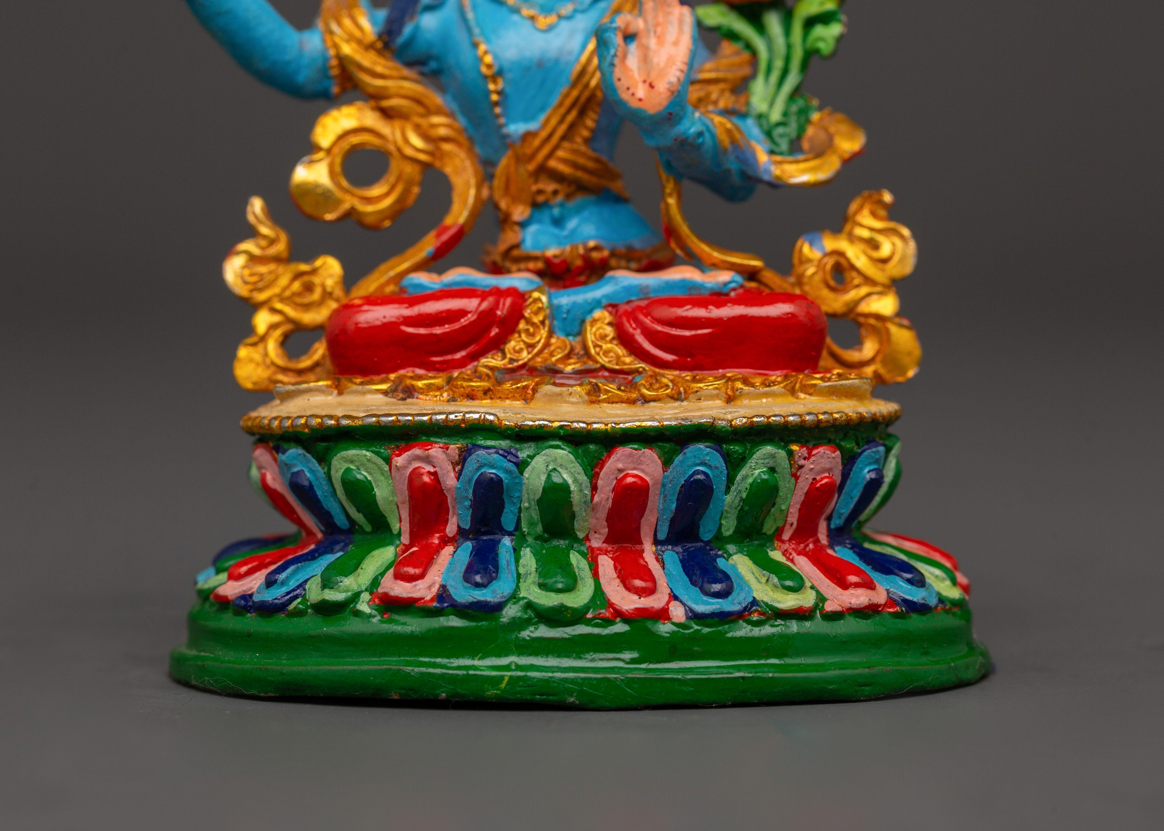Manjushri Gold Plated Idol | Home Decor