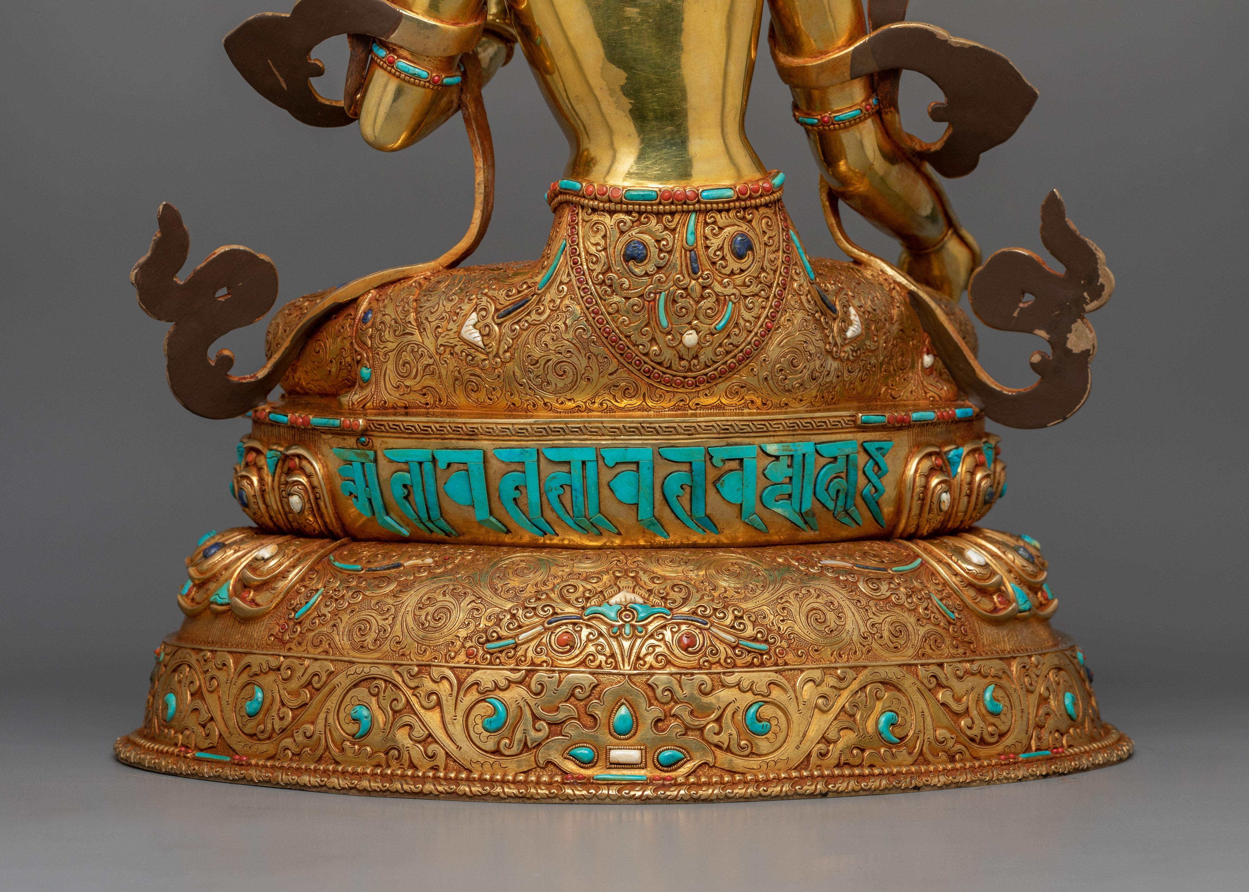 Himalayan Bodhisattva Goddess Green Tara Sculpture | Mother of Compassion and Mercy