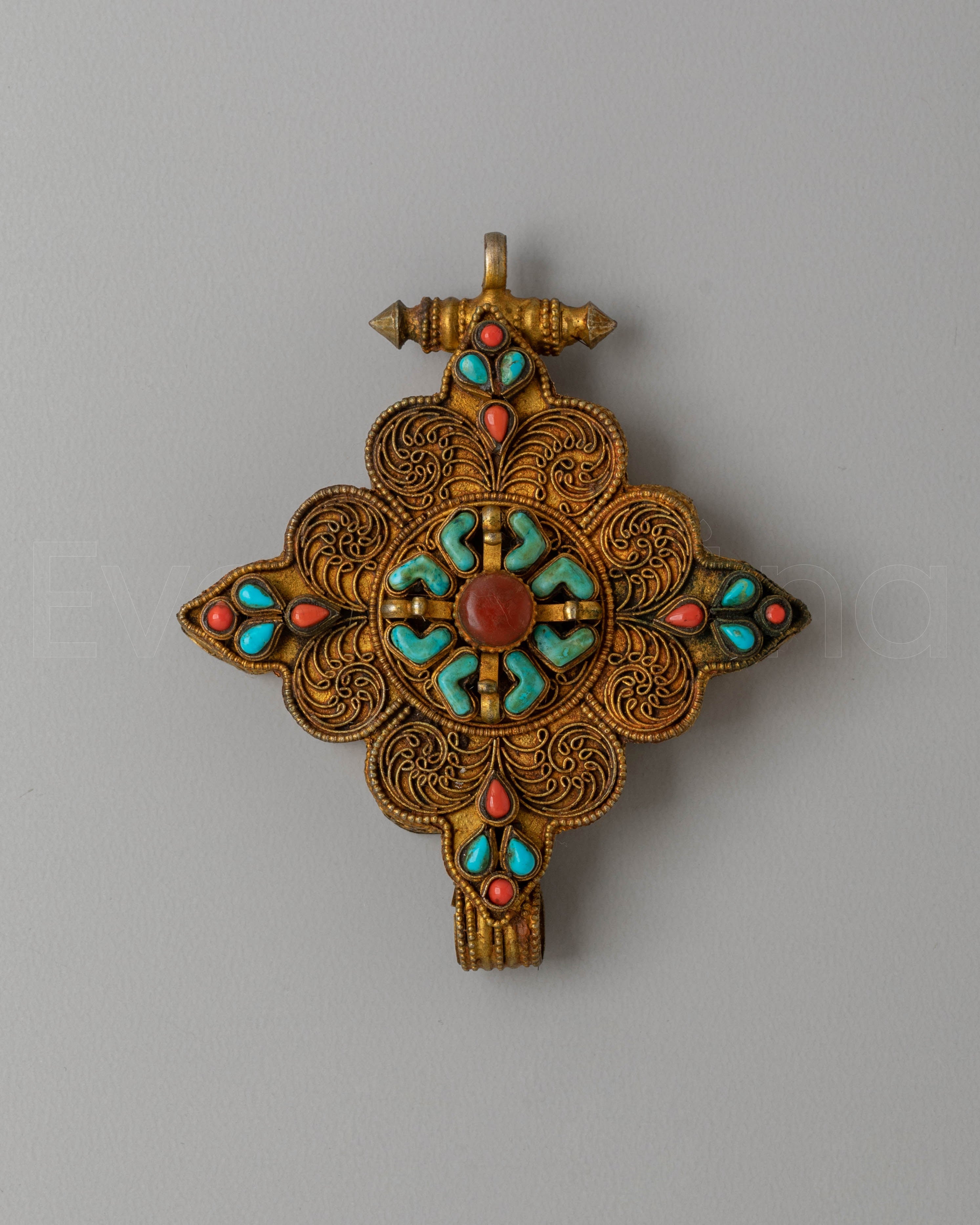 Handcrafted Sacred Tibetan Ghau Box Locket for Accessory