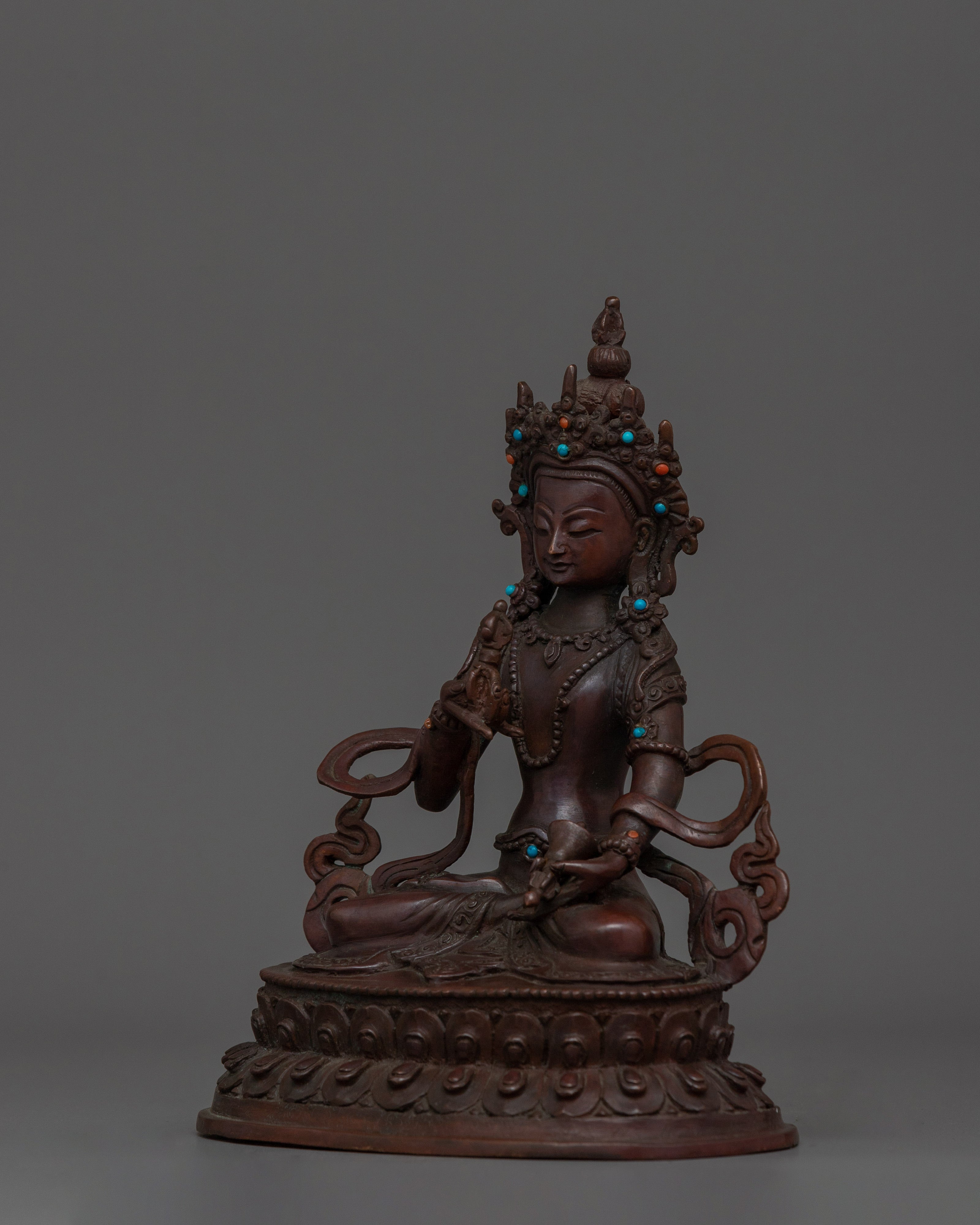 Handcarved Buddhist Deity Vajrasattva | Vajra Holder
