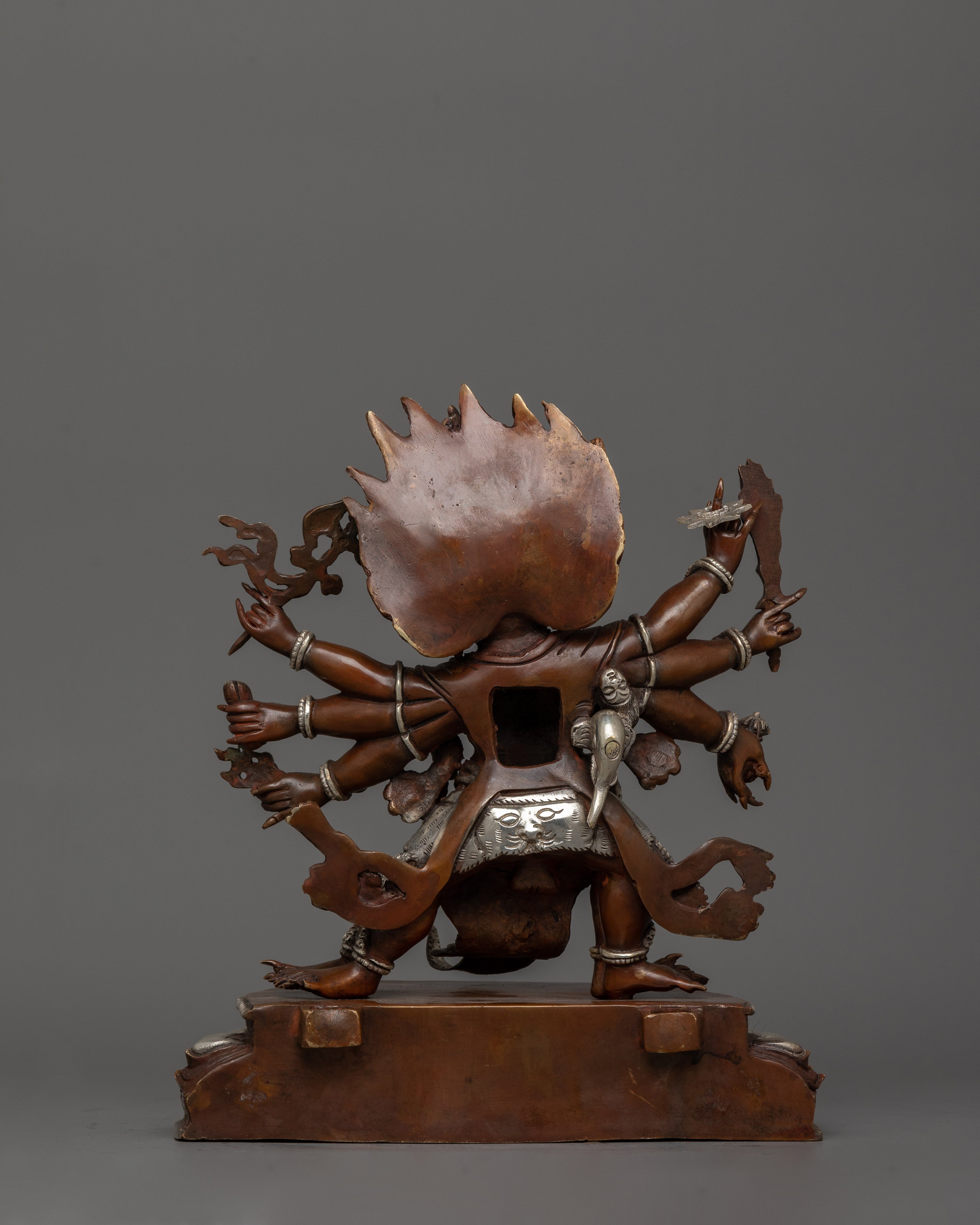 Wrathful Yidam Oxidized Copper Statue | Nepalese Handmade Figurine