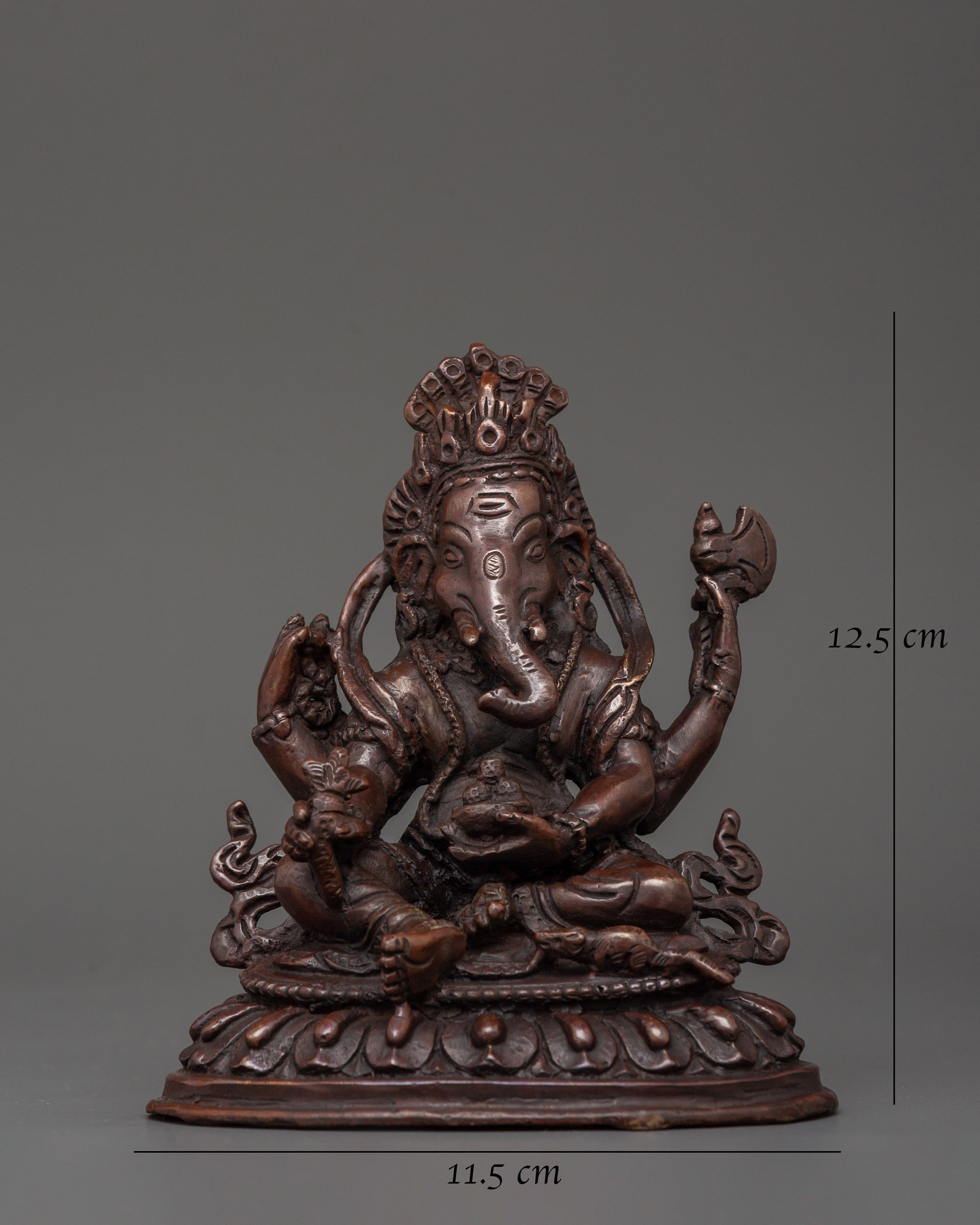 Oxidized Copper Ganesh Statue | Protection & Spiritual Growth