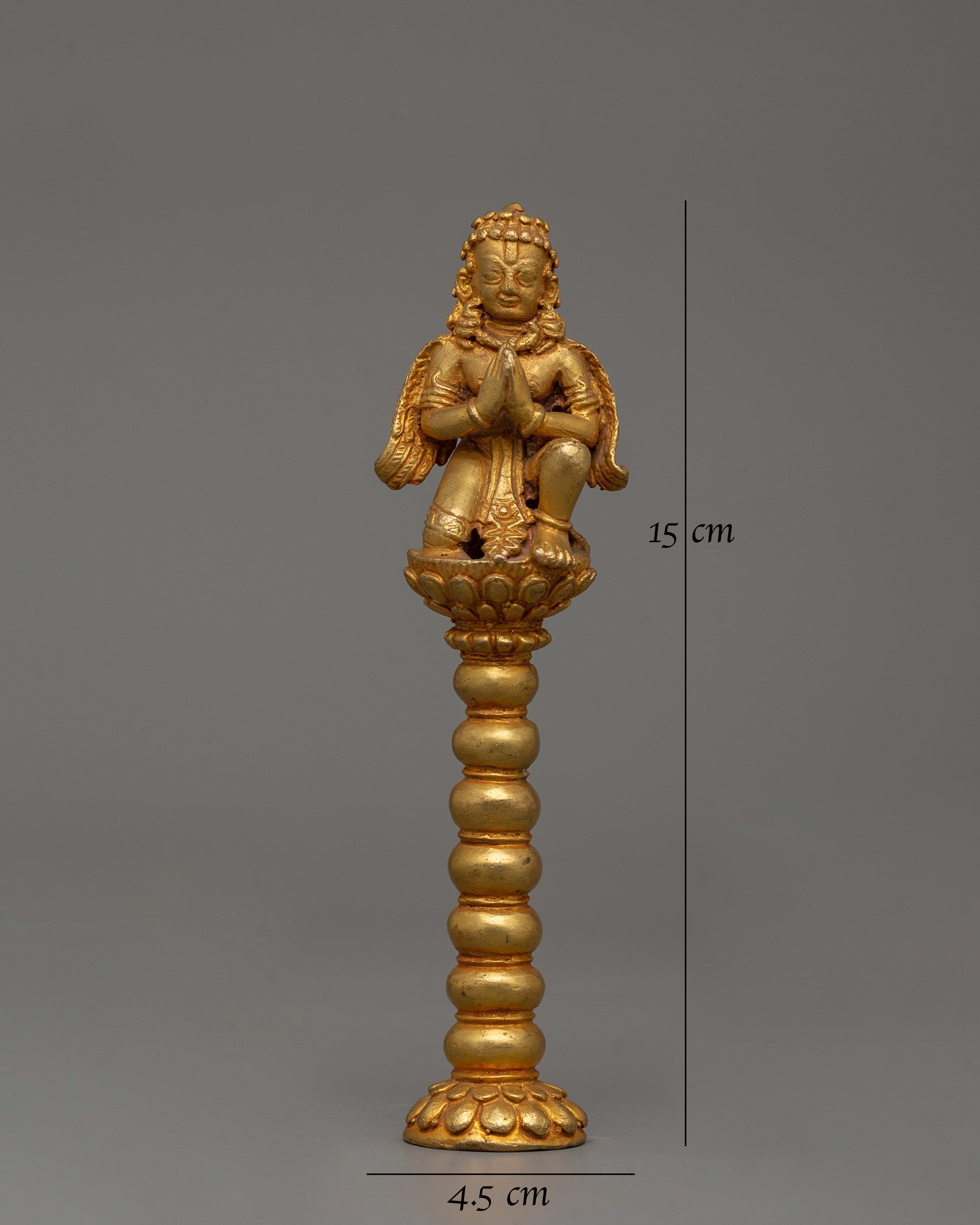 Gold-Plated Garuda Figurine | Symbol of Strength and Spiritual Protection