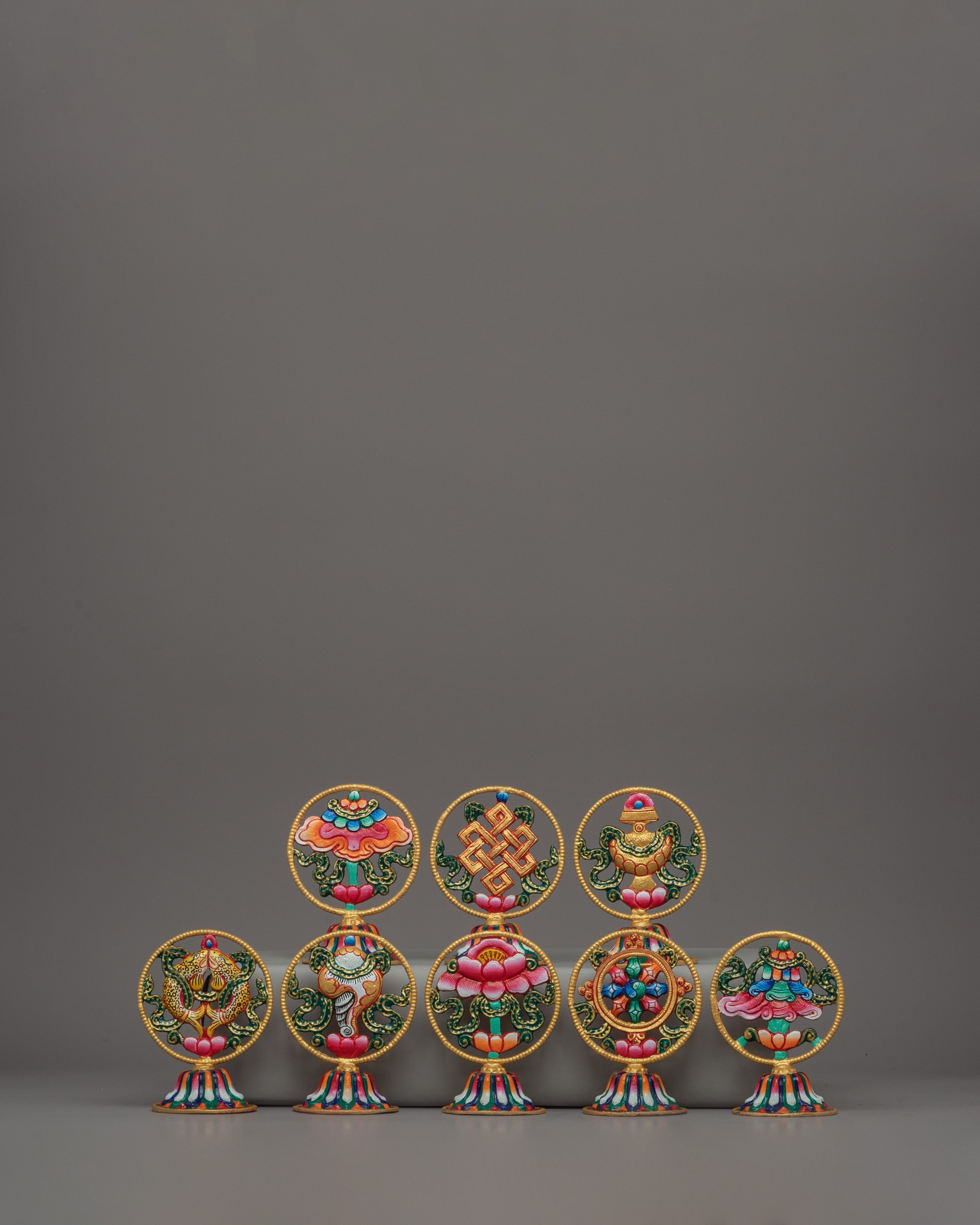 Sacred Tibetan 8 Auspicious Symbols