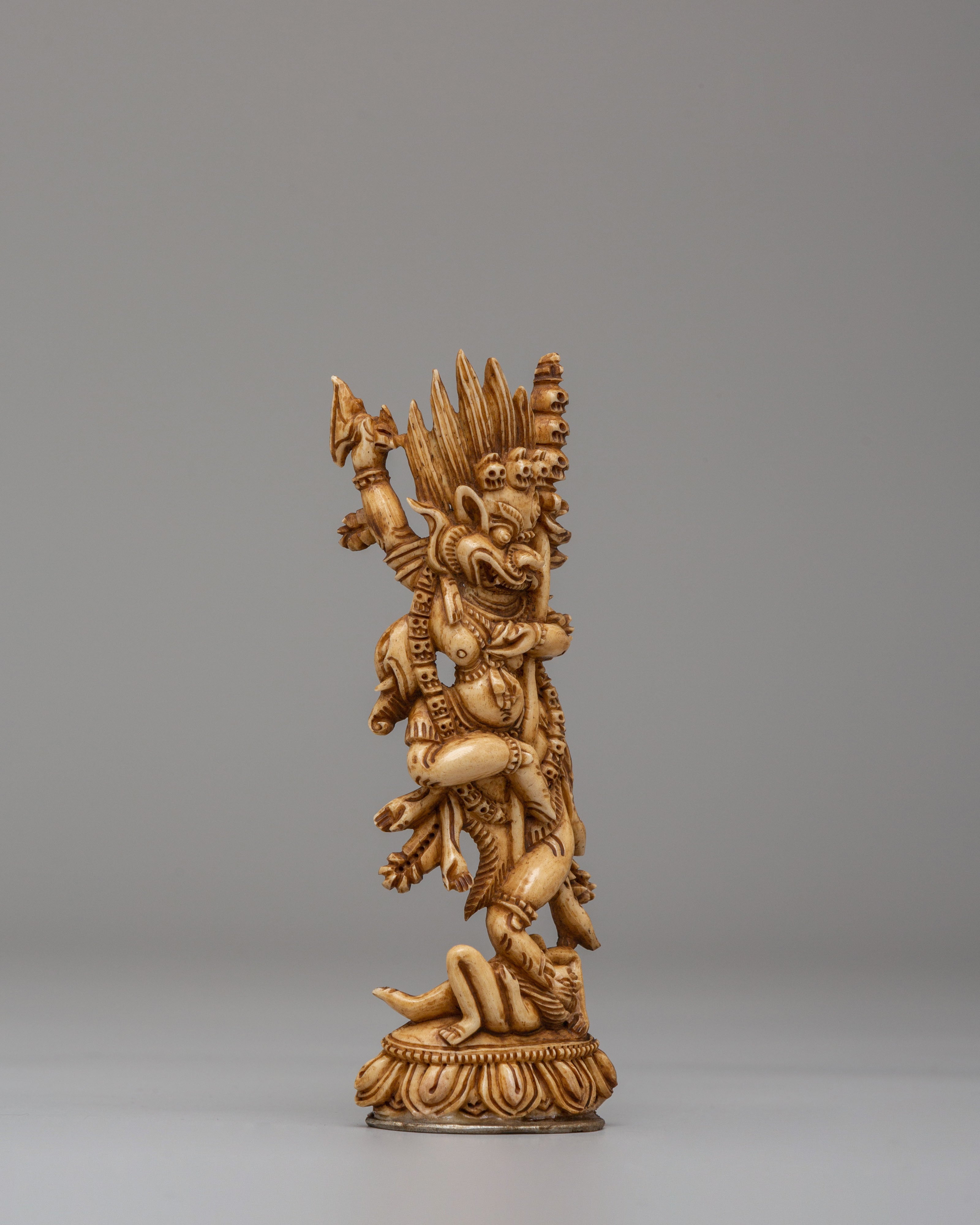 Sacred Dorje Phagmo Bone Sculpture | Handcrafted Ritual Artifact