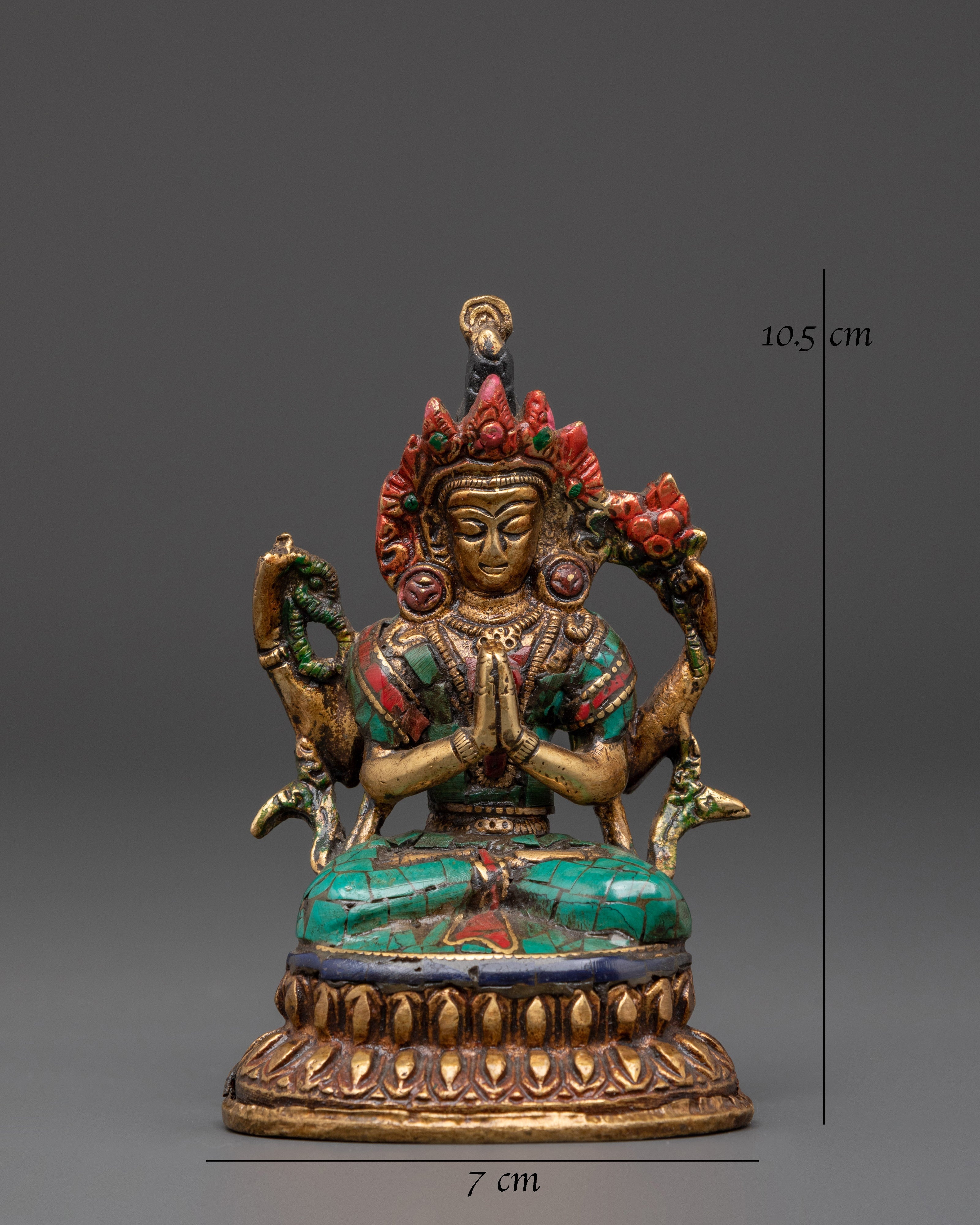 Handcrafted Tibetan Chenrezig Deity | Symbol of Compassion, Healing & Protection