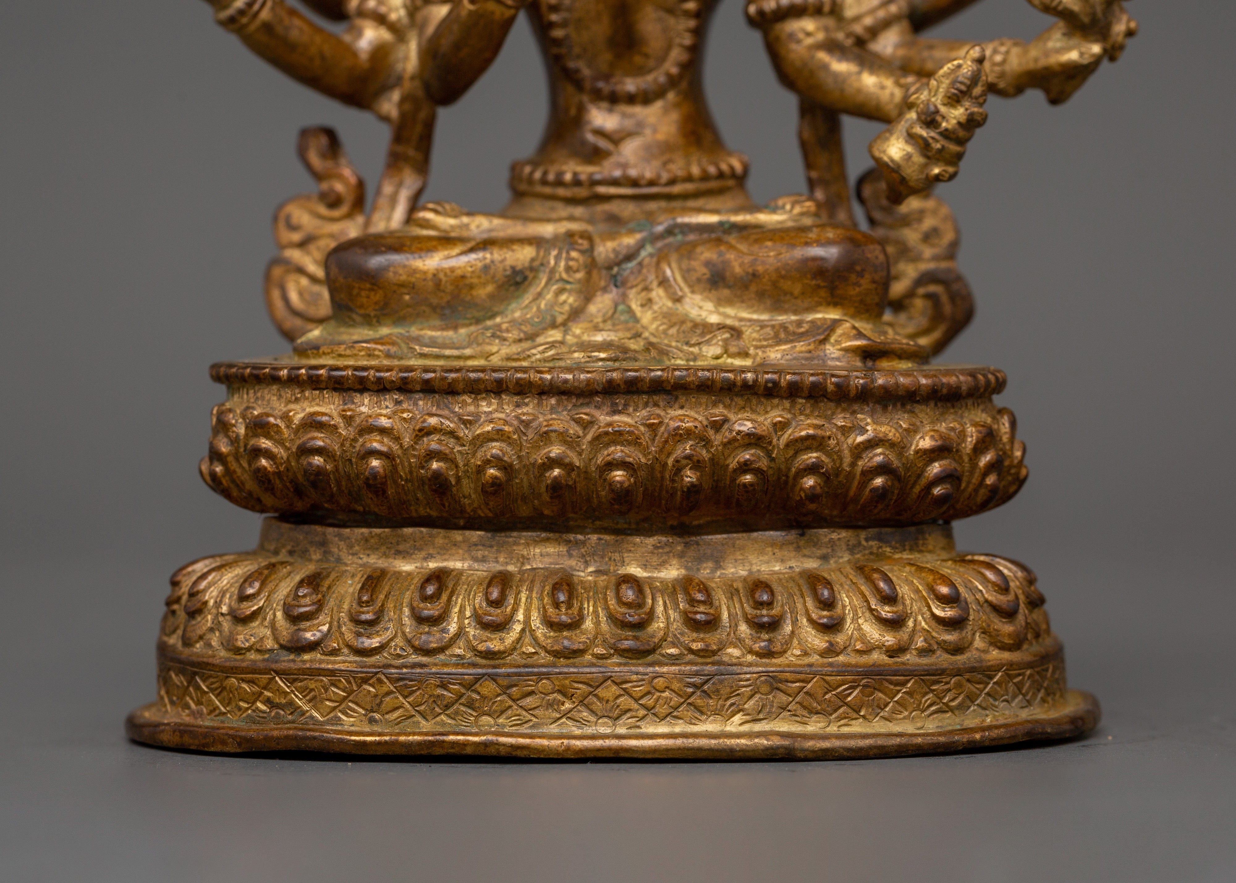 Maha Manjushri with Consort Statue | Antique Finish Craft