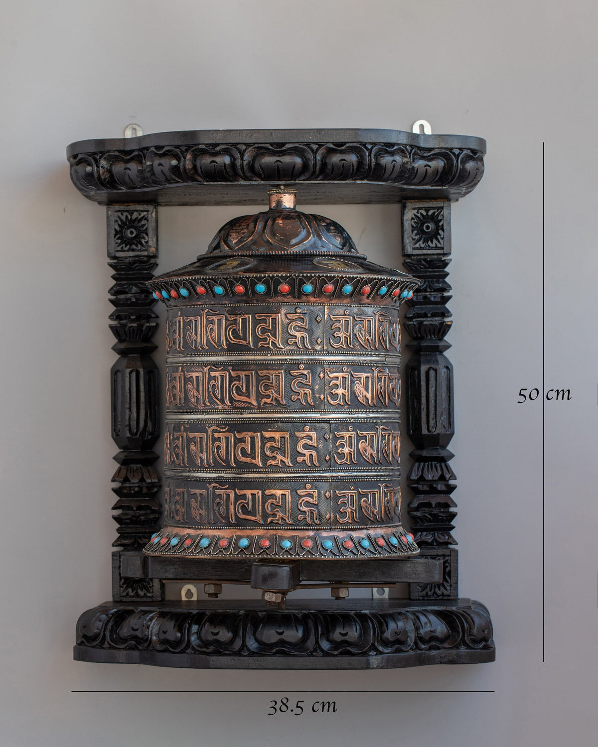 Tibetan mantra Prayer wheel | Copper & Brass Mantra Wheel | Buddhist Altar Decor