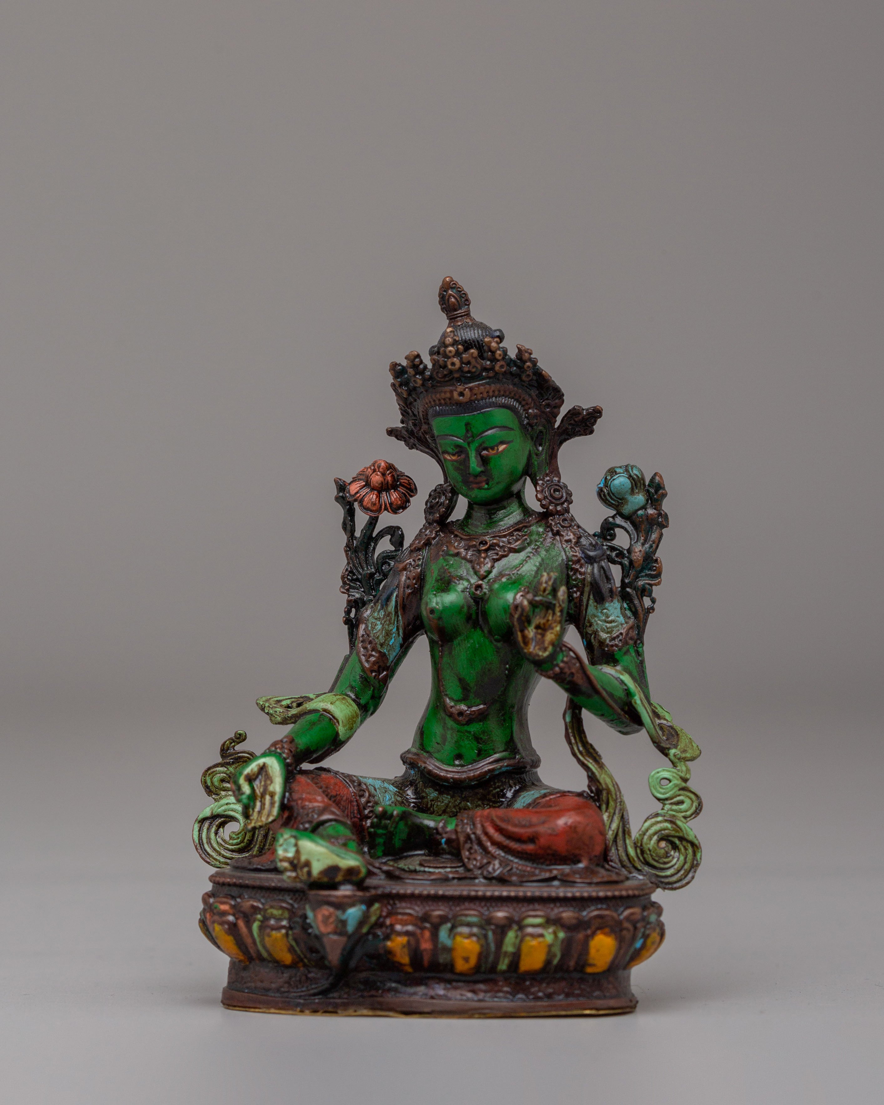 Traditional Green Tara Deity Statue | Himalayan Artwork