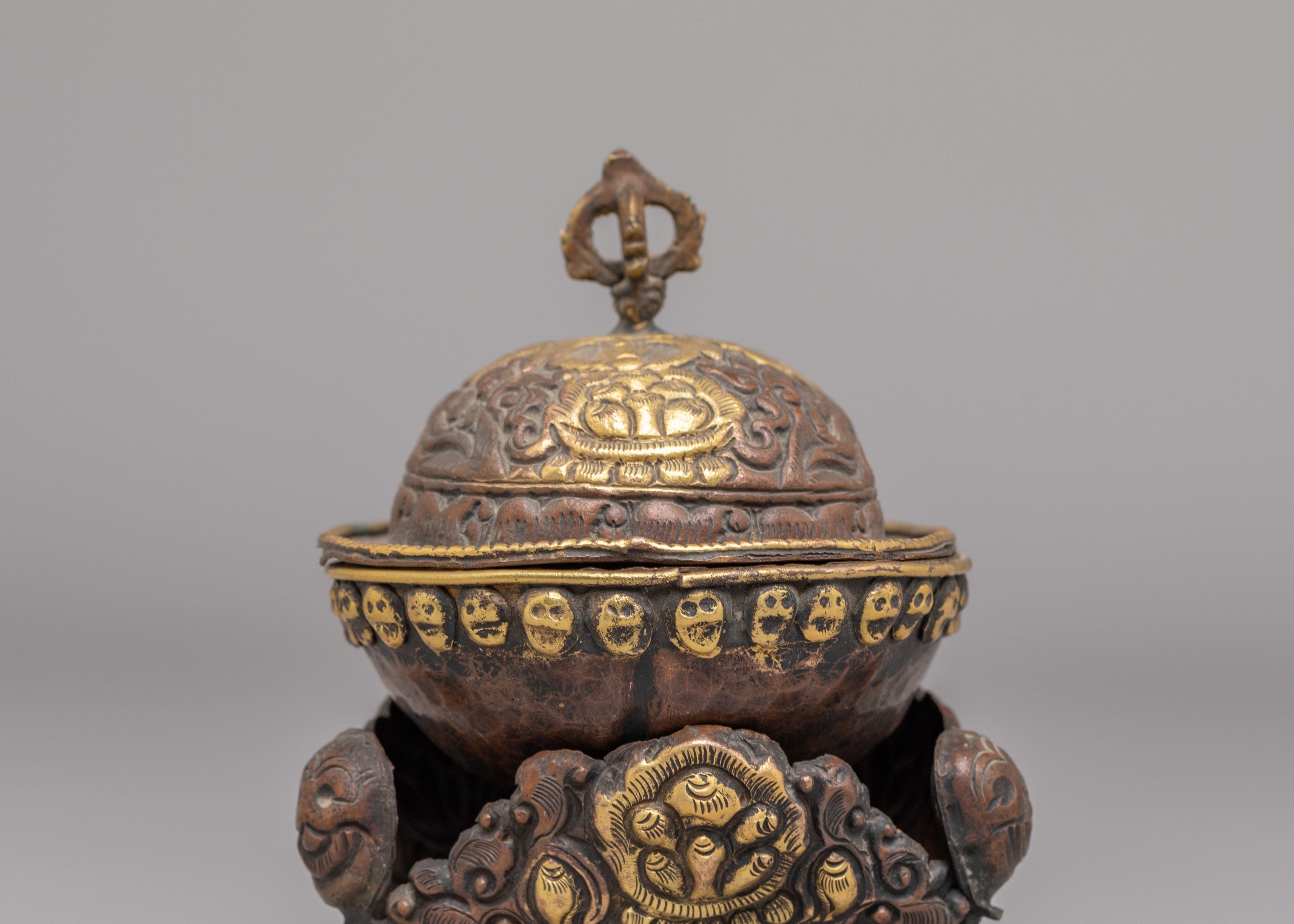 Sacred Tibetan Kapala | Handcrafted Ritual Skull Cup