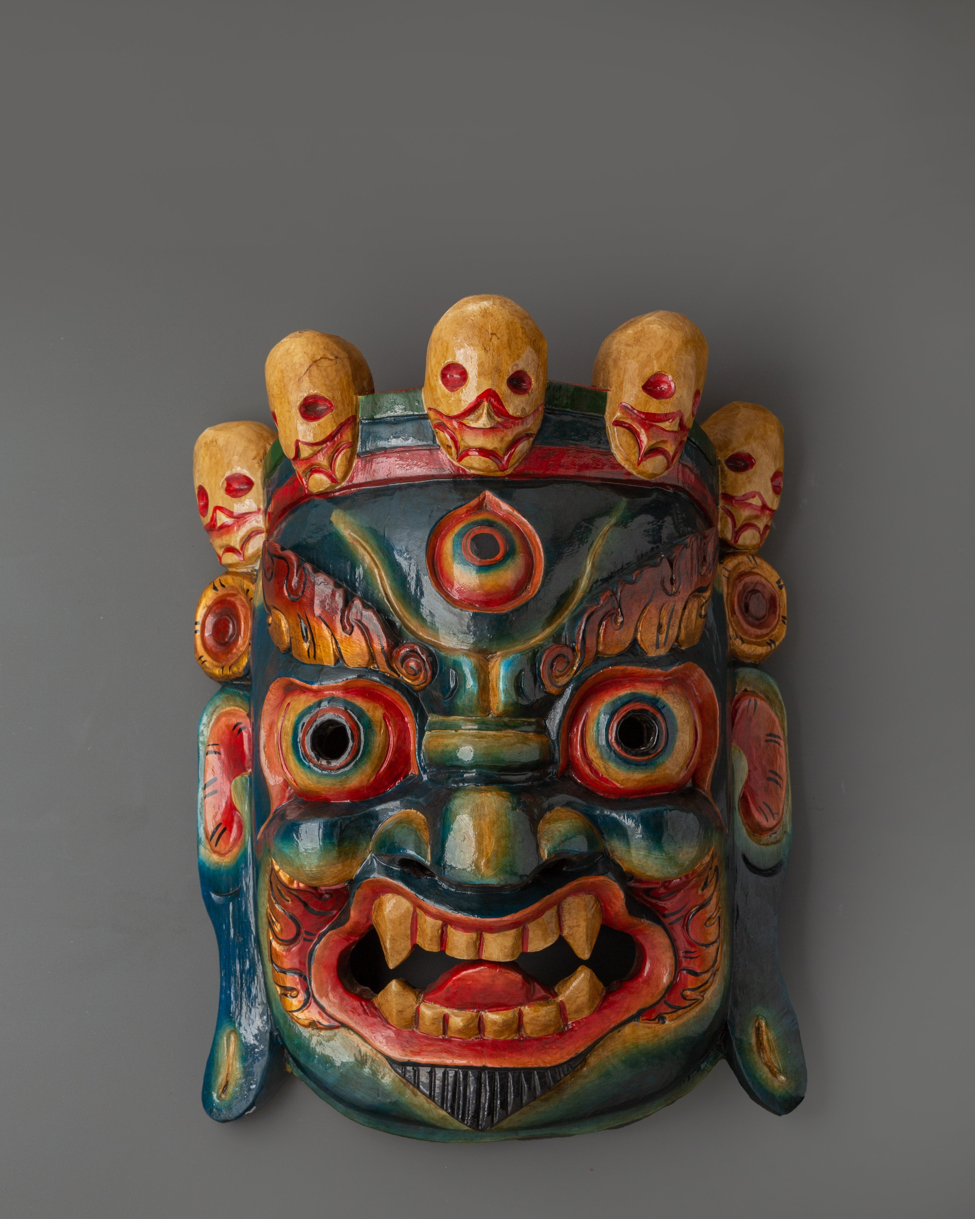 Wooden Mahakala Mask