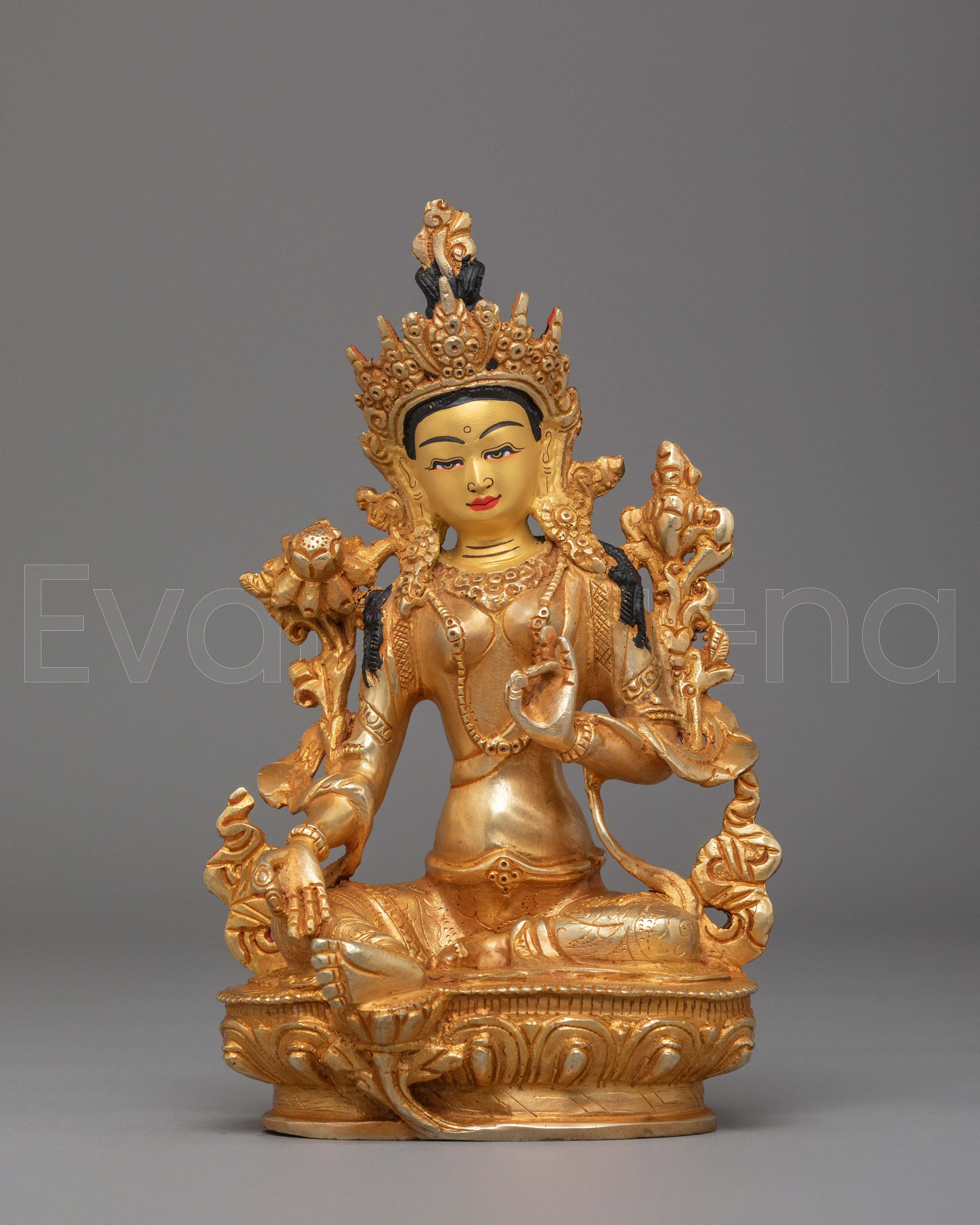 Handcrafted Green Tara Figurine