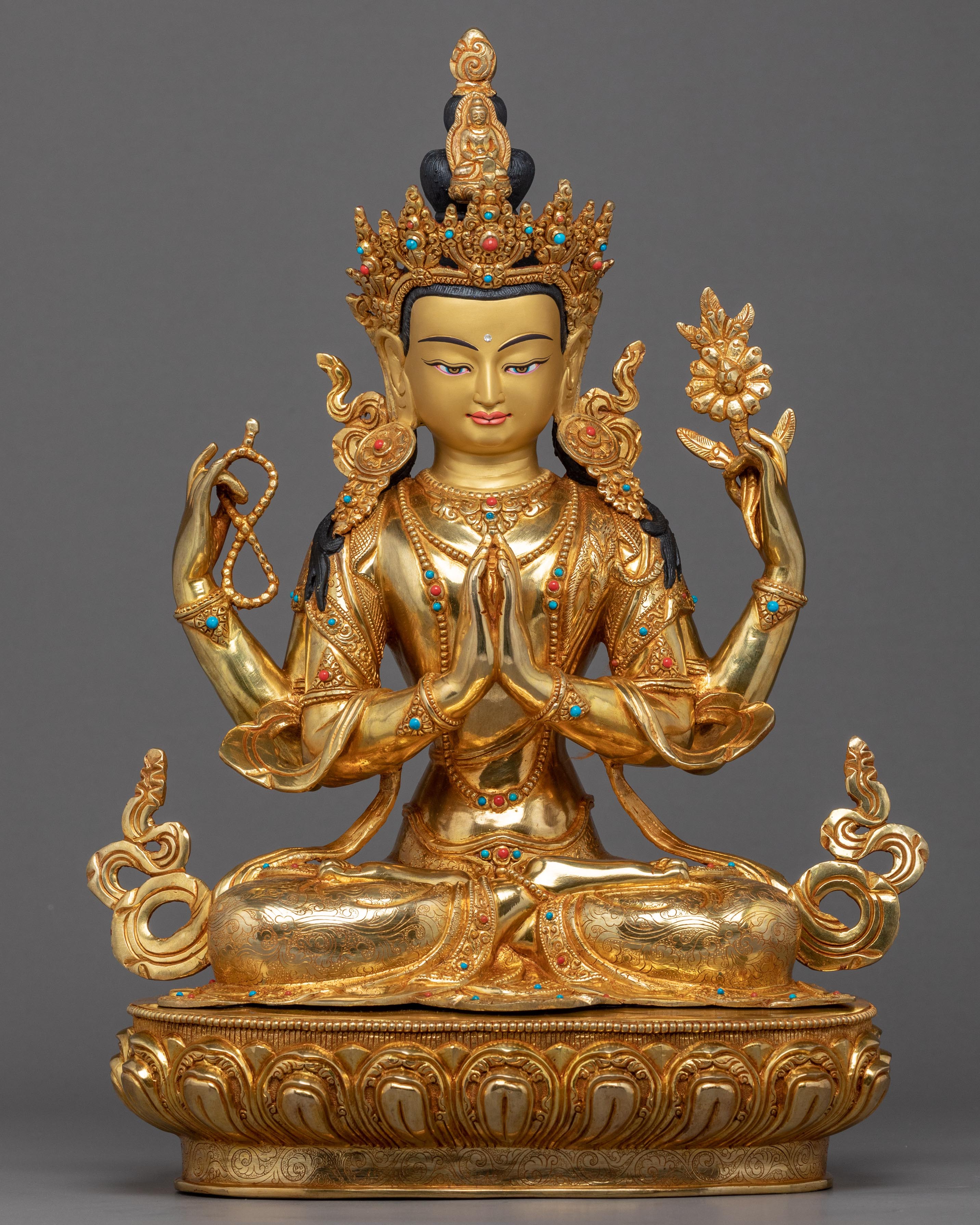 4 Arms Chenrezig Sculpture