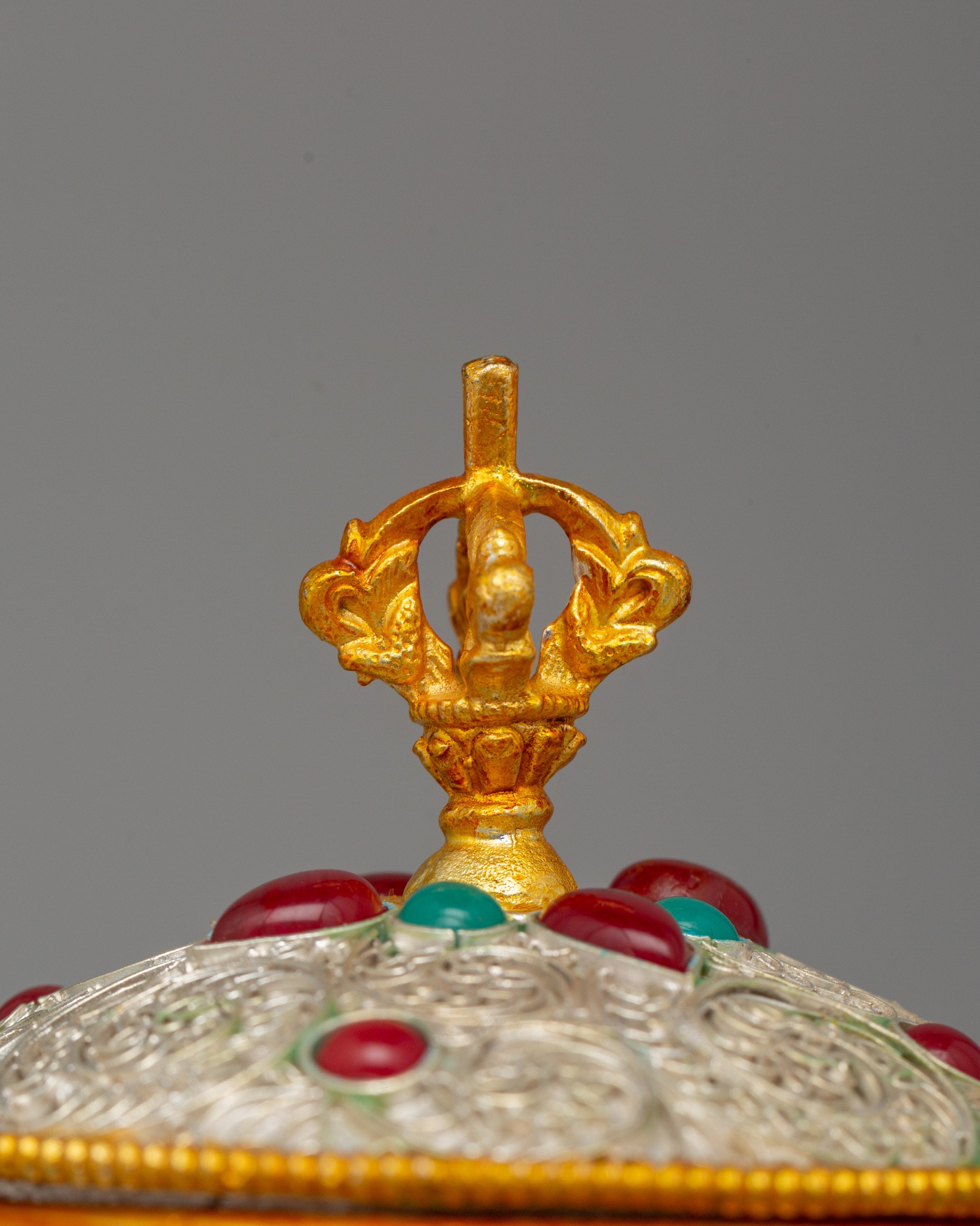 Copper Rice Pot with Filigree | Tibetan Offering Bowl