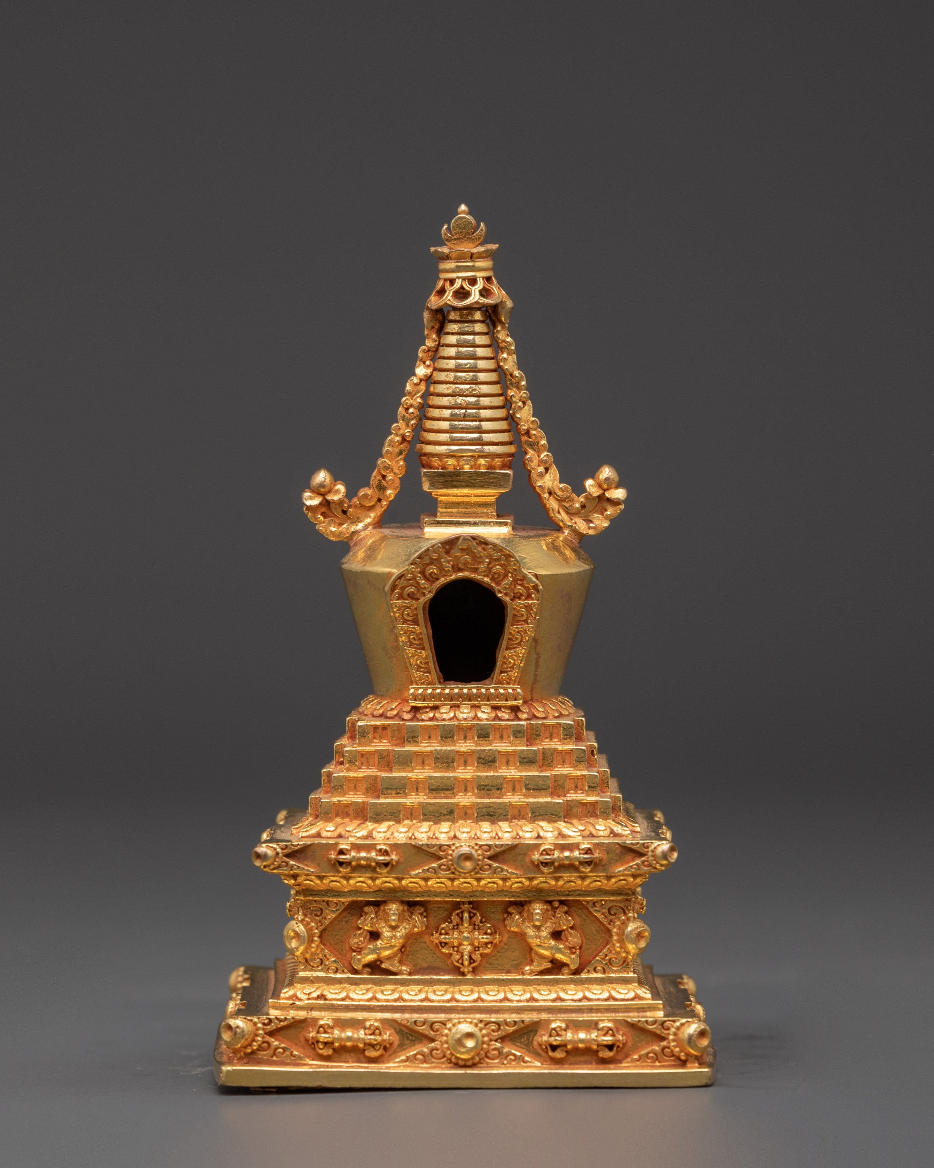 Buddhist gold plated shrine