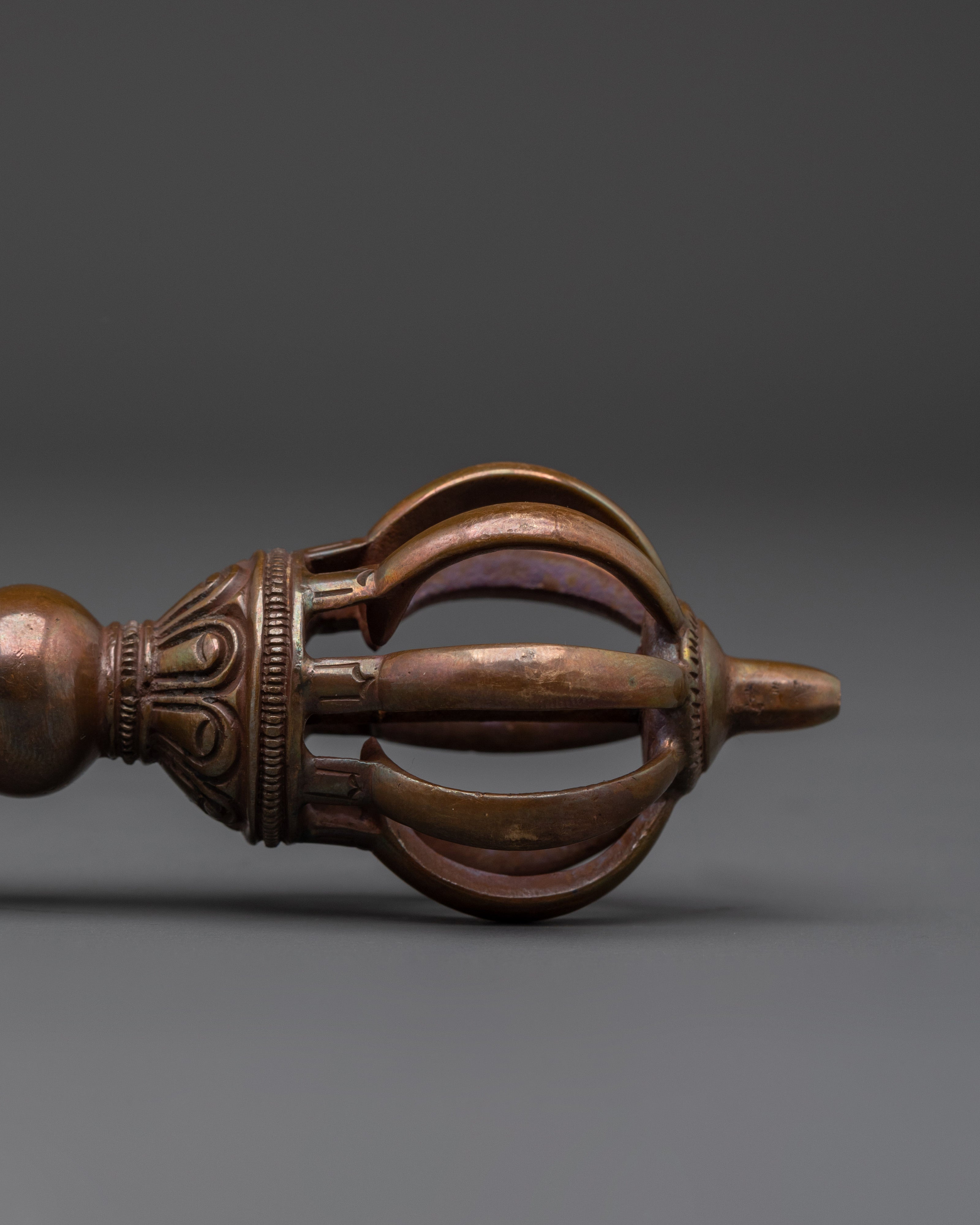 Oxidized Copper Dorje Vajra | Spiritual Protection