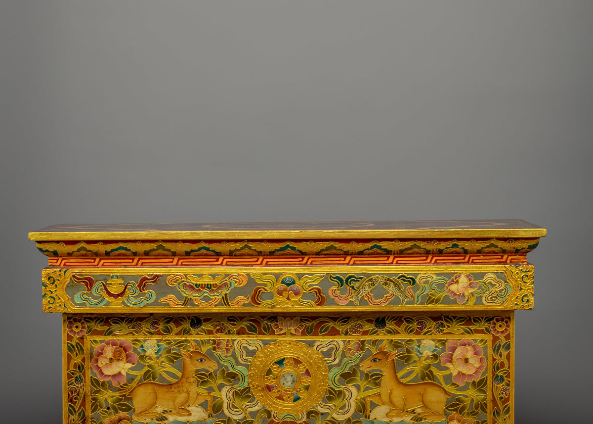 Foldable Buddhist Table (Chokchi) | Wooden Altar Table for Rituals
